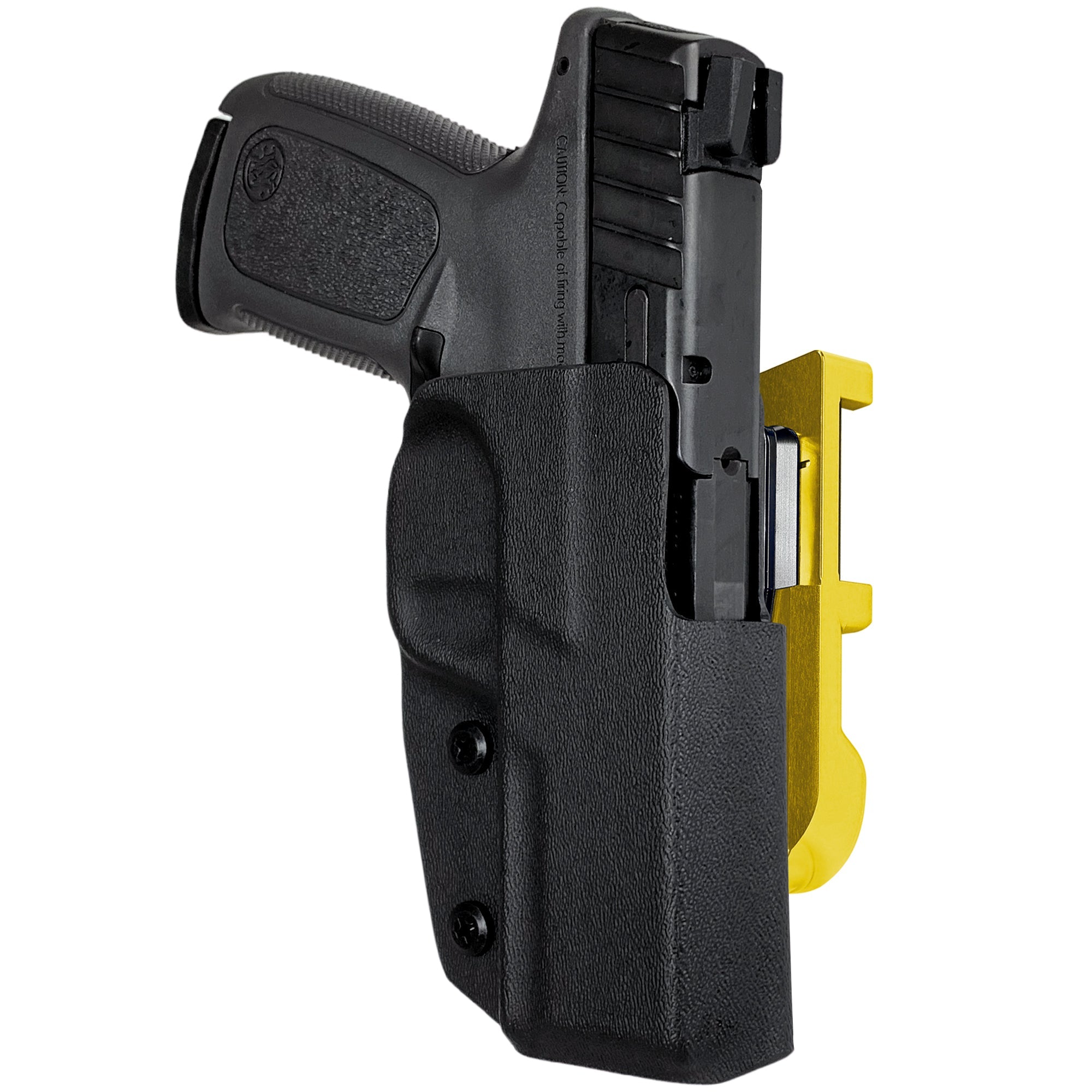 S&W SD9/SD9 VE IDPA Quick Mount Holster with 24K Gold Belt Attachment, Black Holster Shell
