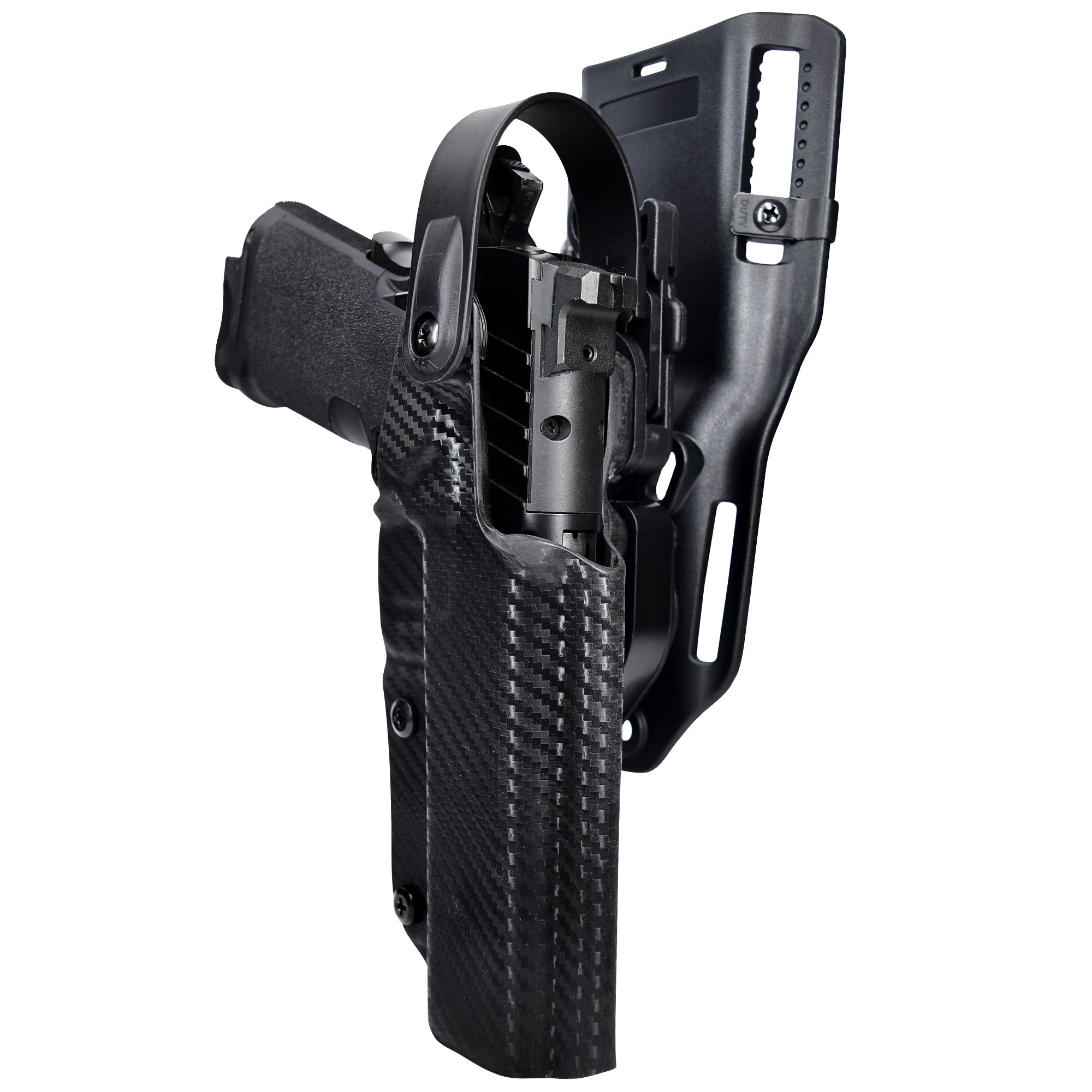Black Scorpion Level 2 Duty Holster - Springfield Prodigy 5" W/ SureFire X300, Right Hand