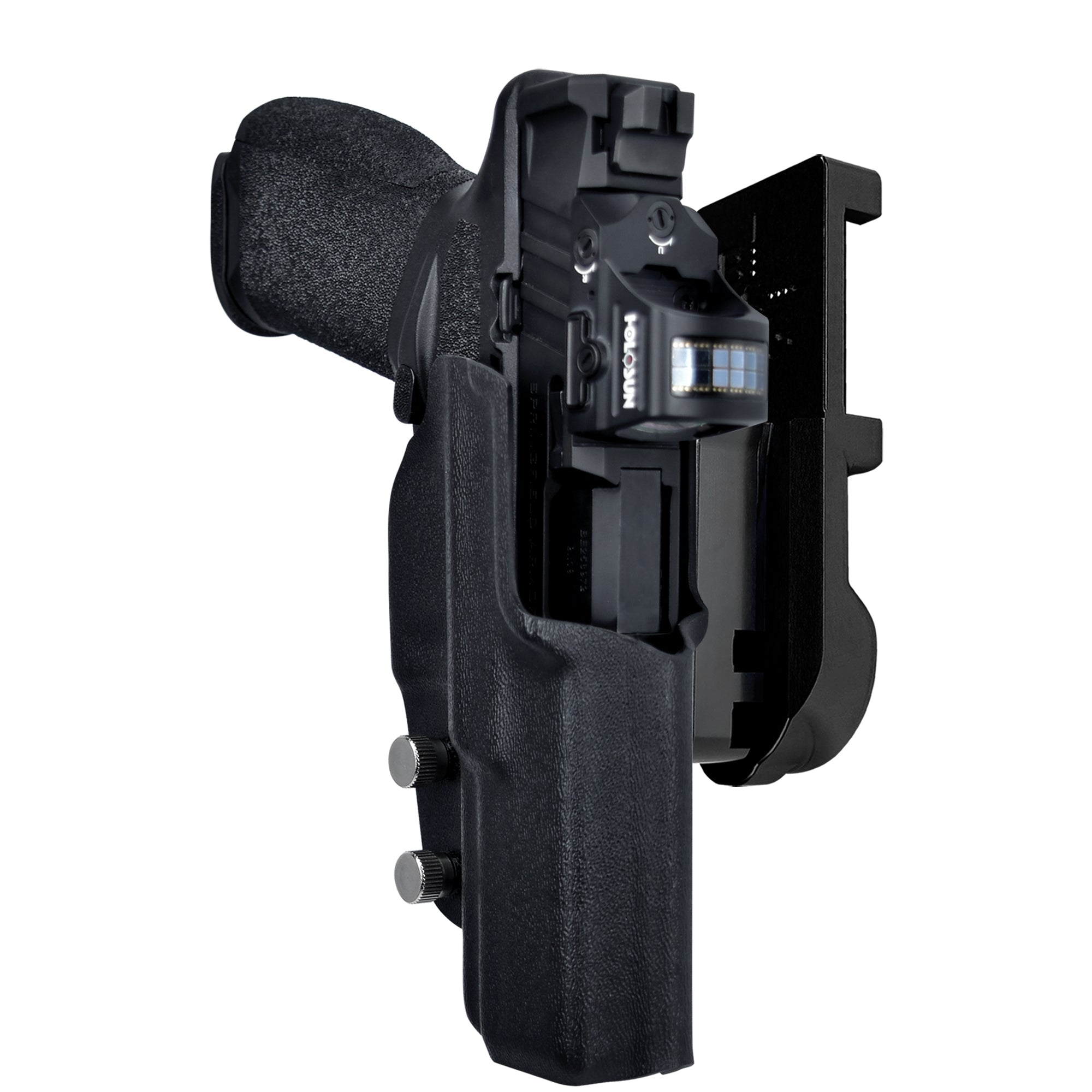 Springfield Echelon IPSC/USPA Quick Mount Holster with Black Belt Attachment, Black Holster Shell