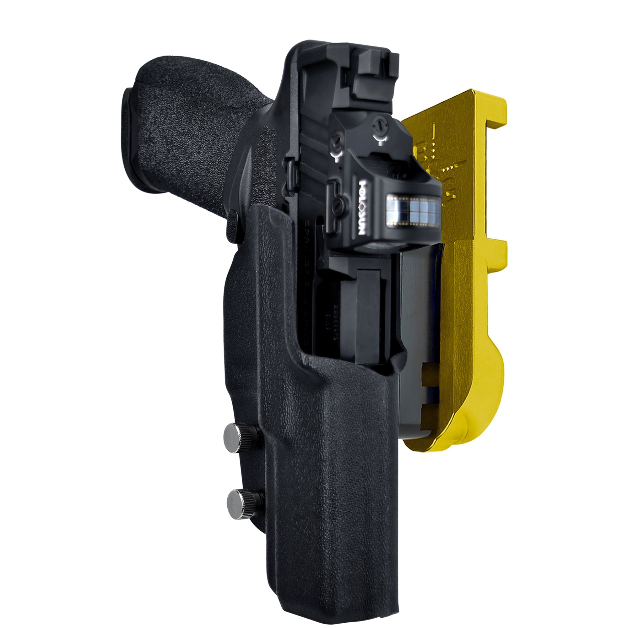 Springfield Echelon IPSC/USPA Quick Mount Holster with 24K Gold Belt Attachment, Black Holster Shell