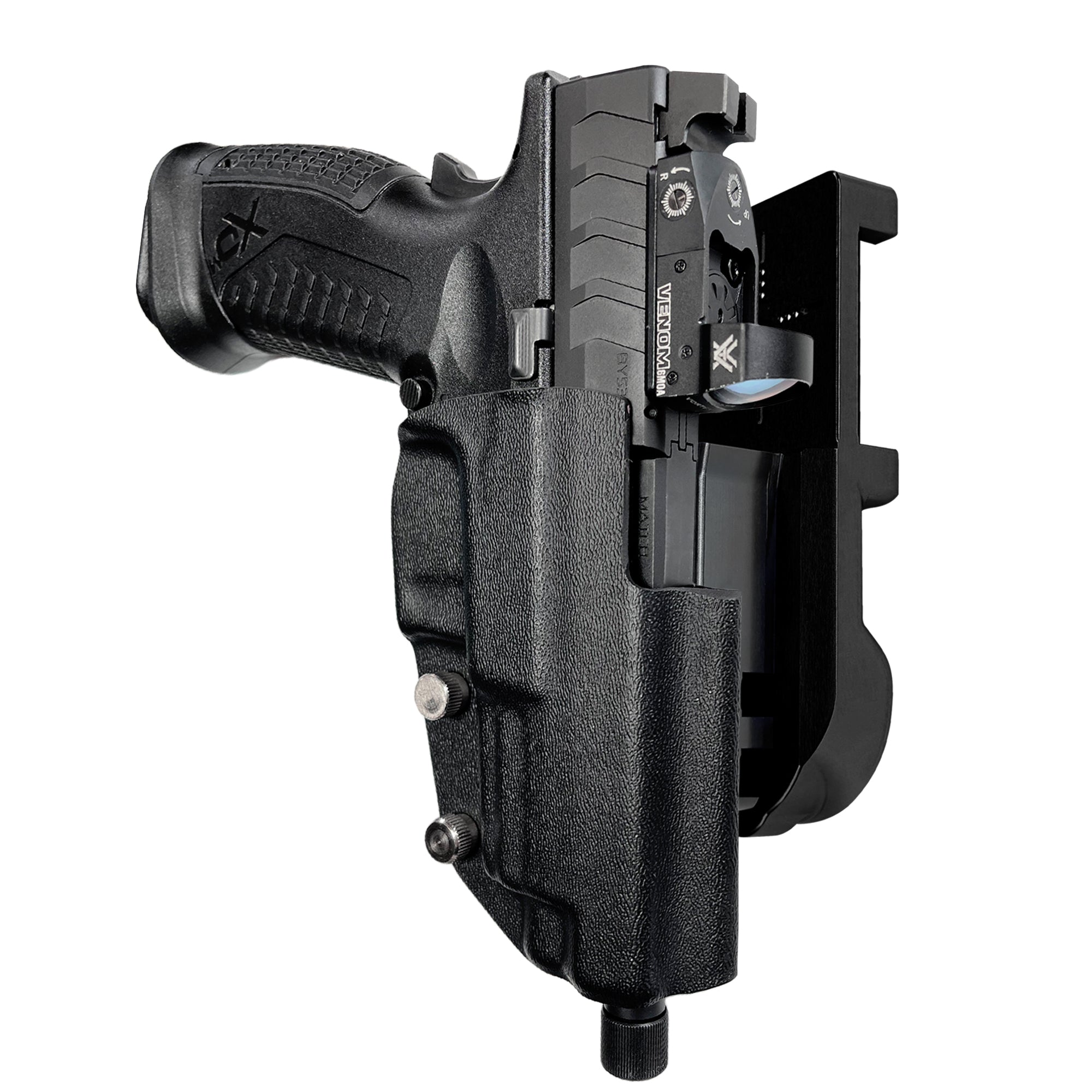 Springfield XD-M Elite 4.5'' IPSC/USPA Quick Mount Holster with Black Belt Attachment, Black Holster Shell