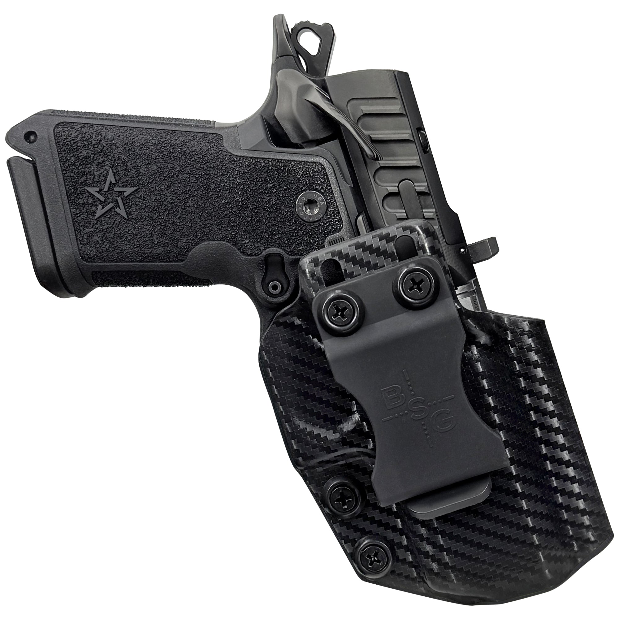 Staccato HD C3.6 Inside the Waistband Holster in Carbon Fiber - Front