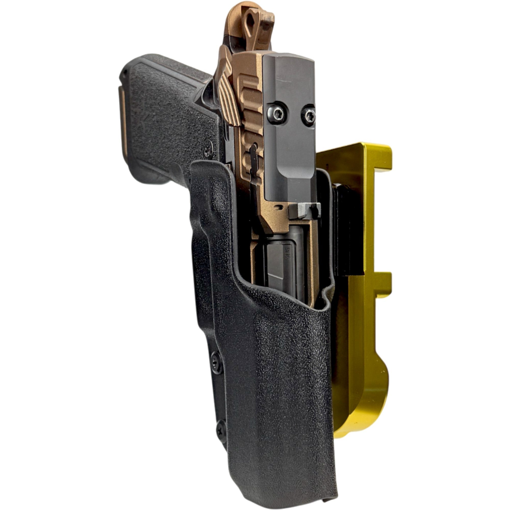 Staccato HD P4 IDPA Quick Mount Holster with 24K Gold Belt Attachment, Black Holster Shell