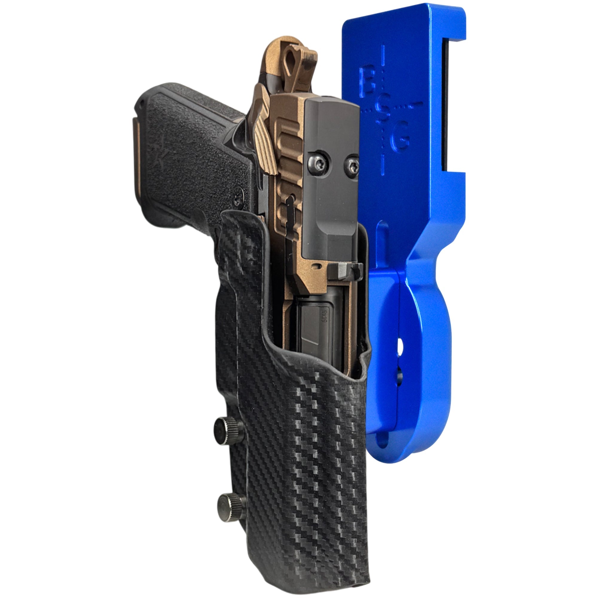 Staccato HD P4 Pro Heavy Duty Competition Holster in Blue / Carbon Fiber