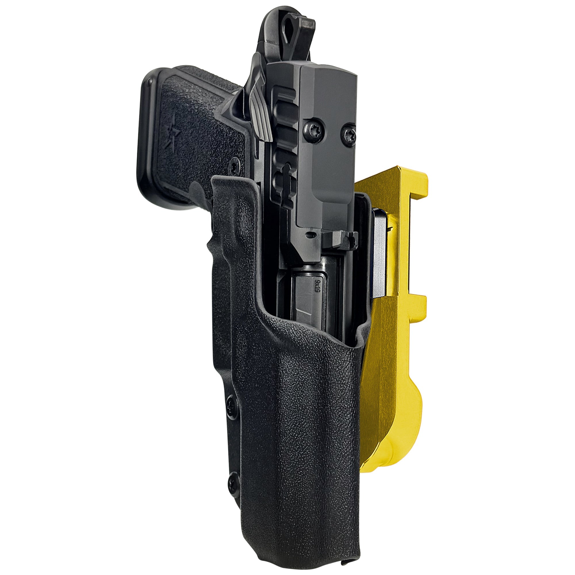 Staccato HD C4X IDPA Quick Mount Holster with 24K Gold Belt Attachment, Black Holster Shell
