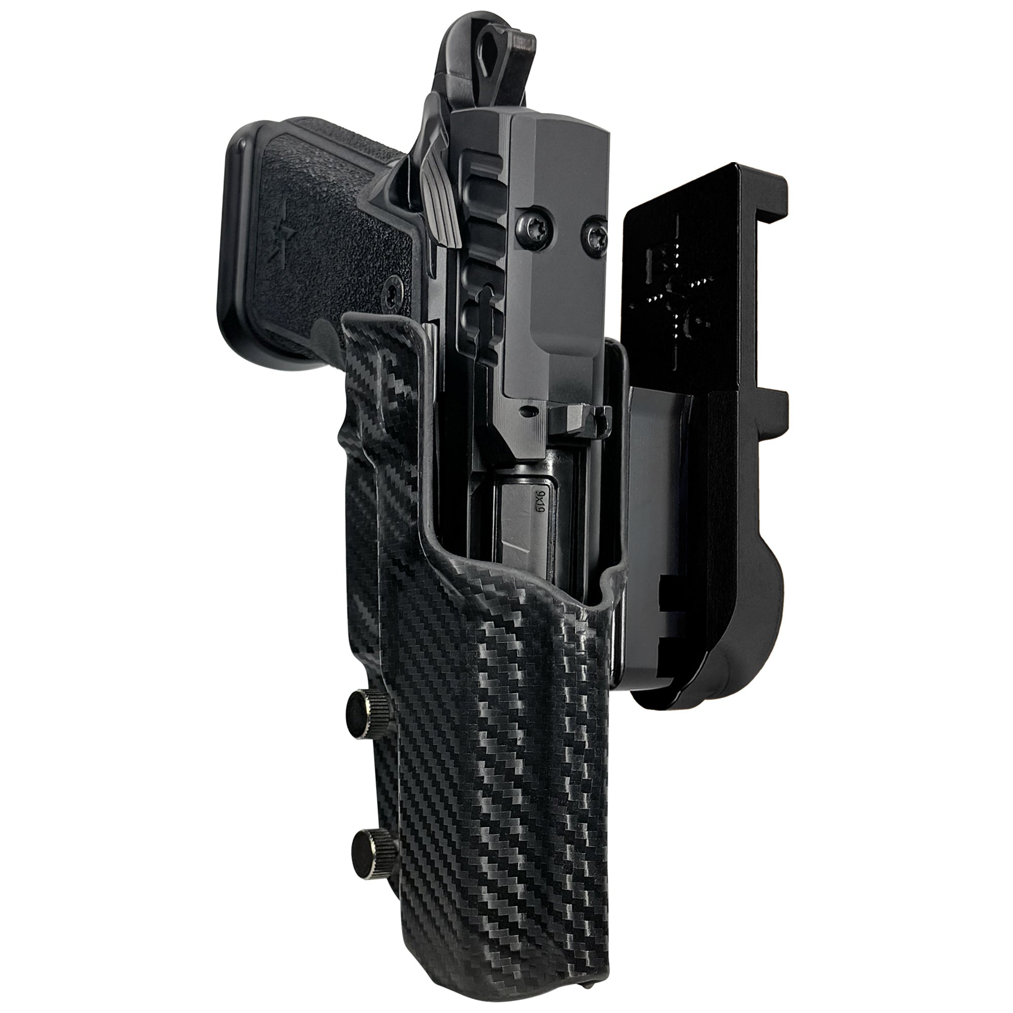 Staccato HD C4X IPSC/USPA Quick Mount Holster with Black Belt Attachment, Carbon Fiber Holster Shell