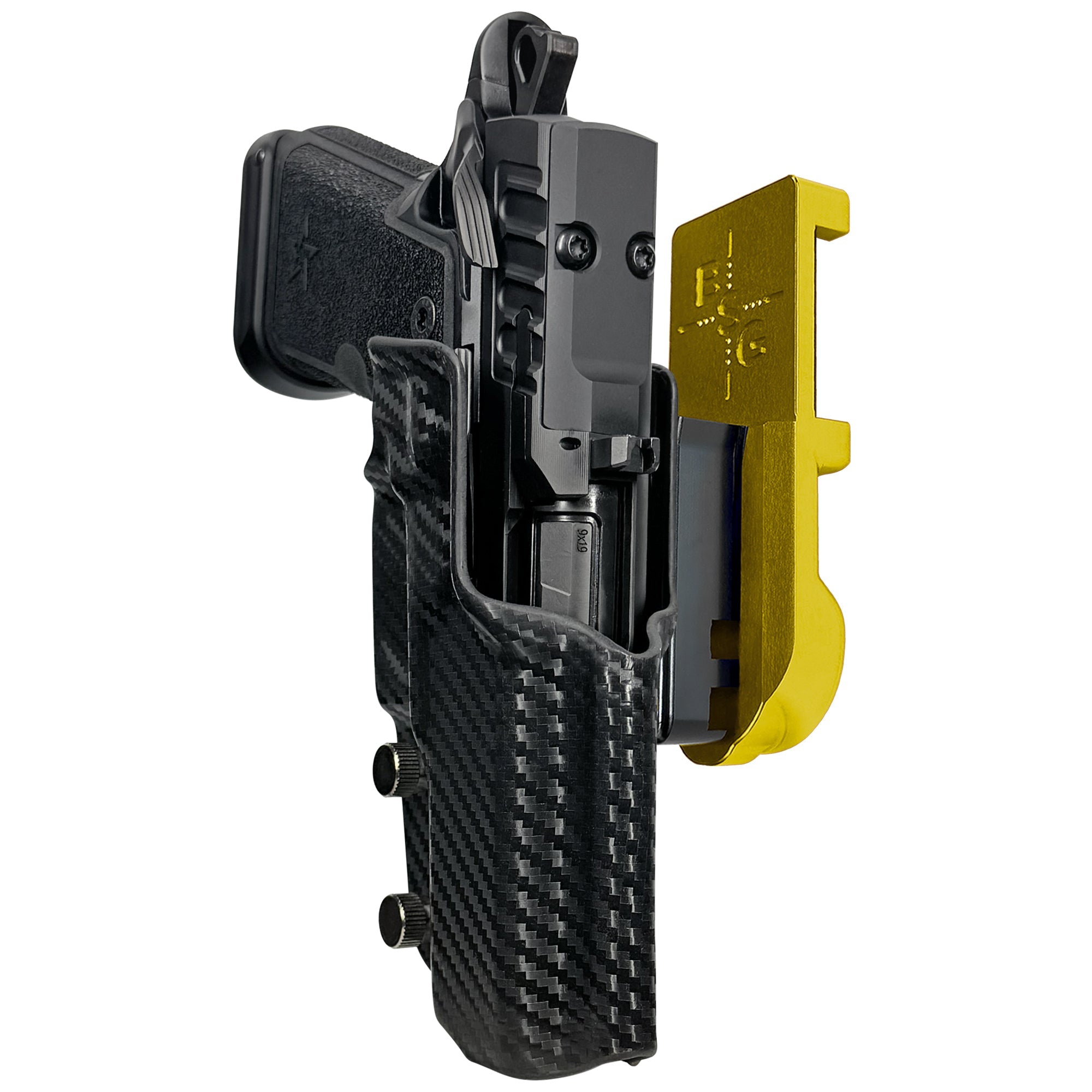 Staccato HD C4X IPSC/USPA Quick Mount Holster with 24K Gold Belt Attachment, Carbon Fiber Holster Shell
