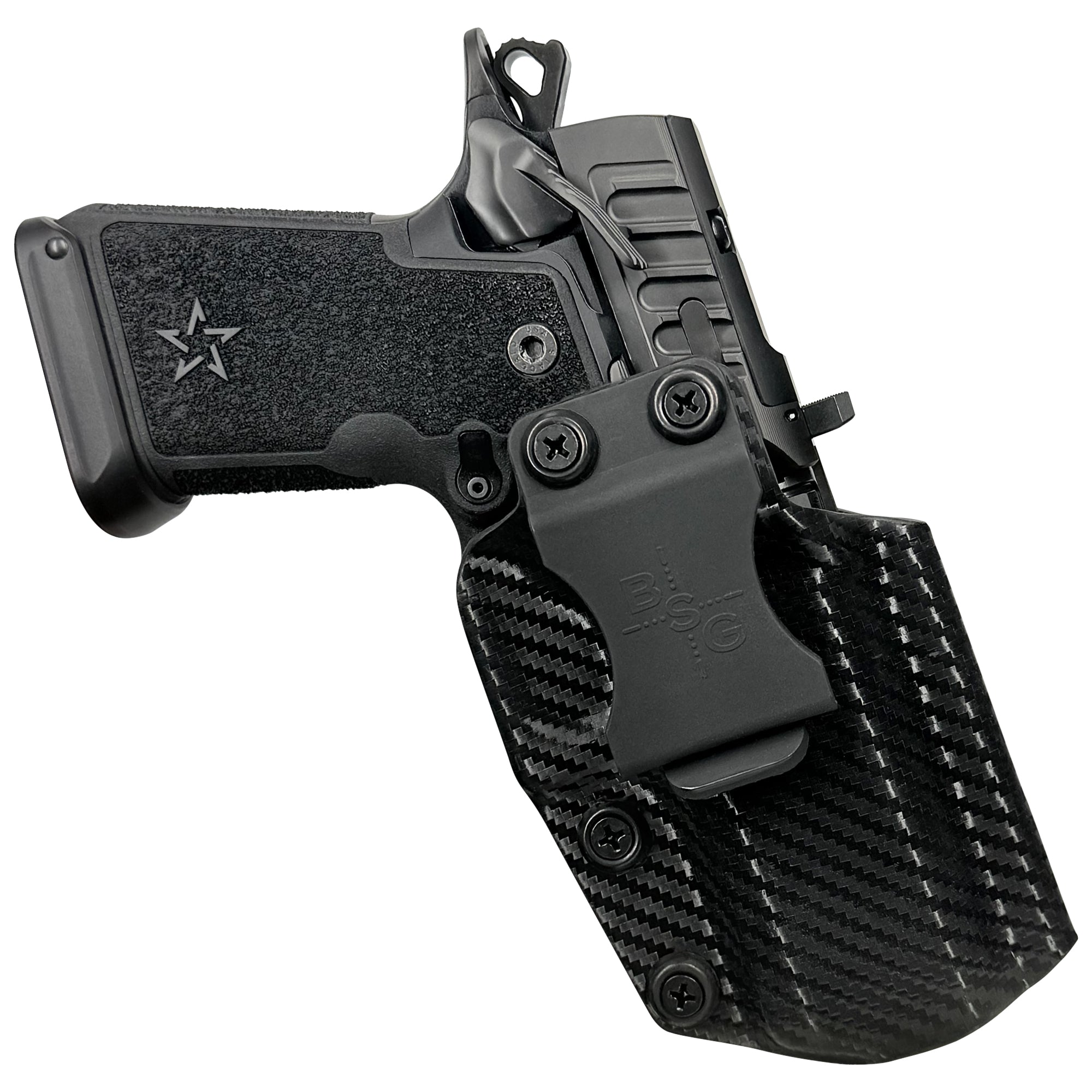 Staccato HD C4X Inside the Waistband Holster in Carbon Fiber - Front