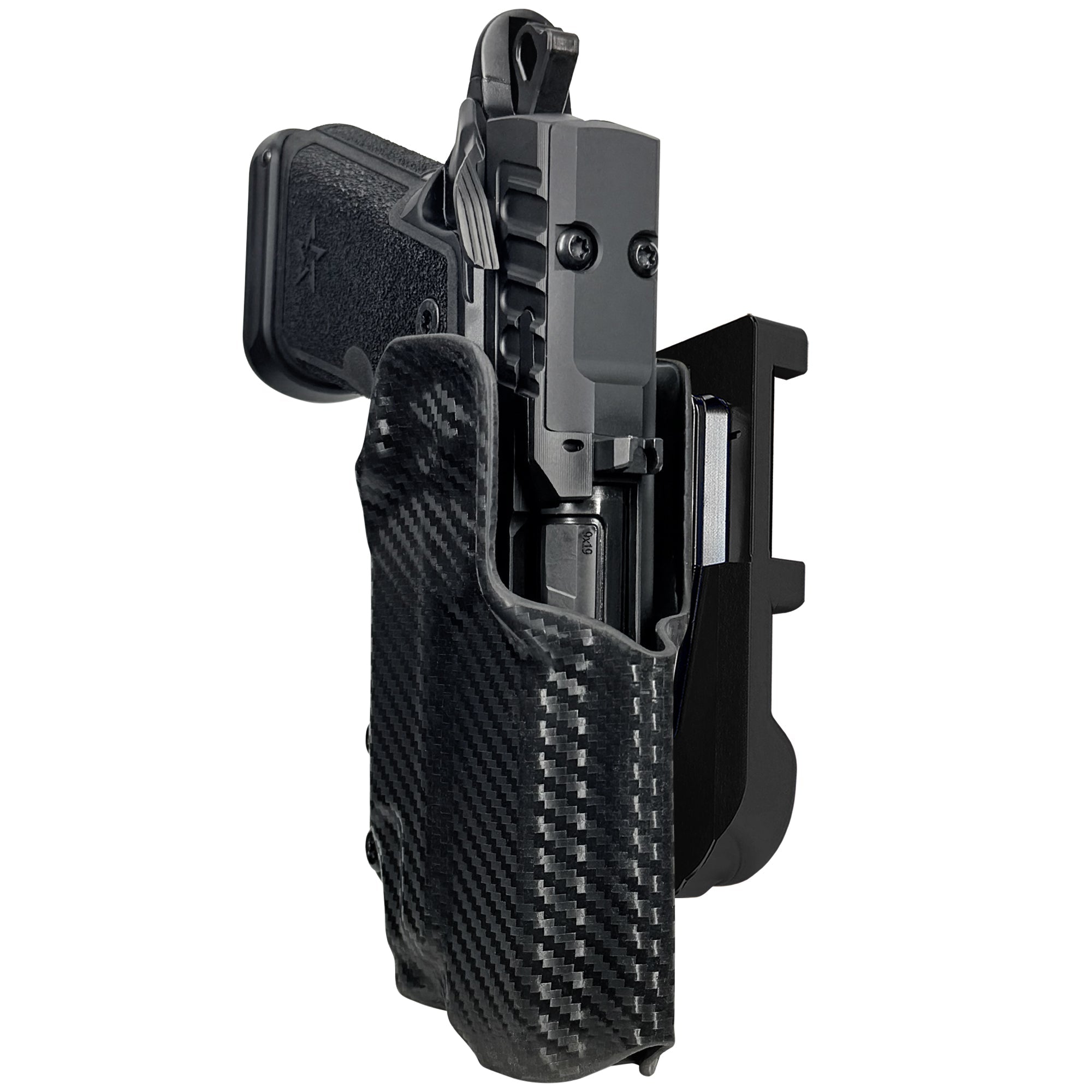 HD C4X TLR-7X IDPA Quick Mount Holster with Black Belt Attachment, Carbon Fiber Holster Shell