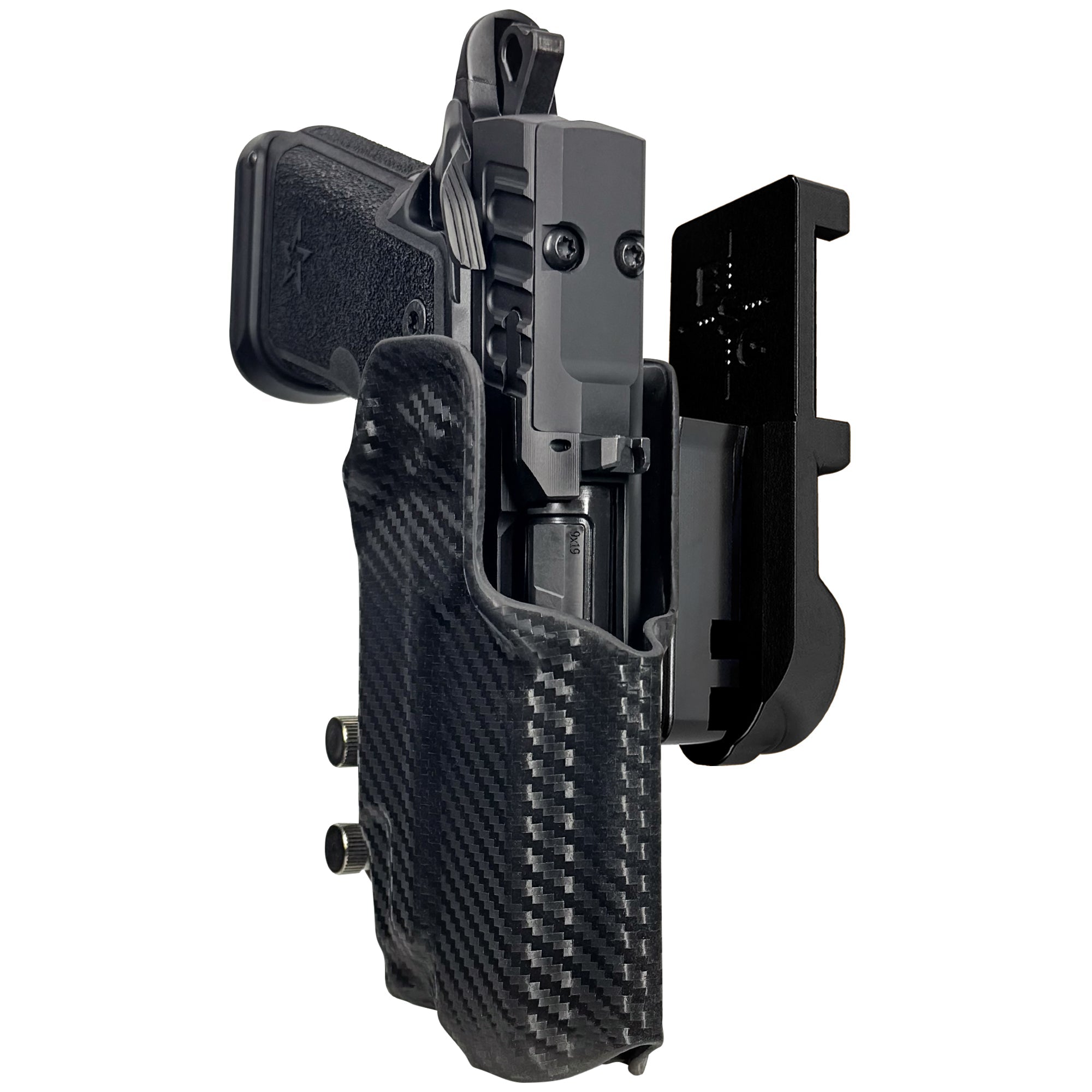 HD C4X TLR-7X IPSC/USPA Quick Mount Holster with Black Belt Attachment, Carbon Fiber Holster Shell