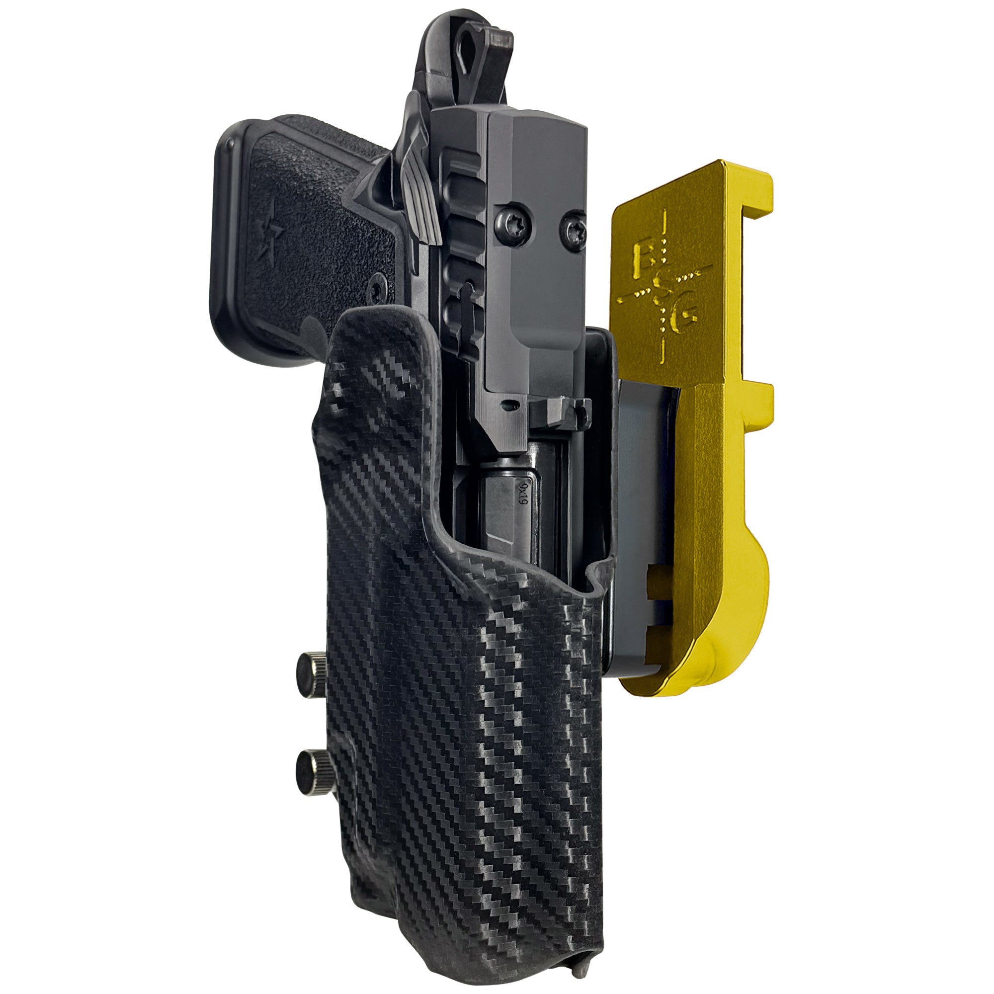 HD C4X TLR-7X IPSC/USPA Quick Mount Holster with 24K Gold Belt Attachment, Carbon Fiber Holster Shell