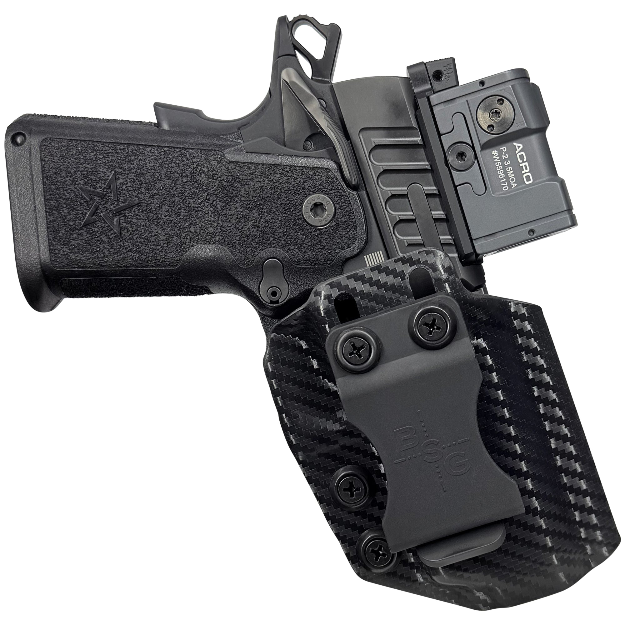Staccato CS 2024 Inside the Waistband Holster in Carbon Fiber - Front