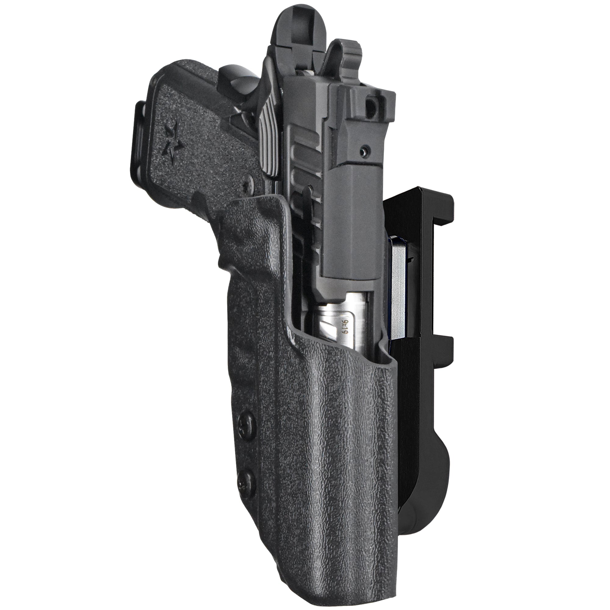 Staccato CS 2023 IDPA Quick Mount Holster with Black Belt Attachment, Black Holster Shell