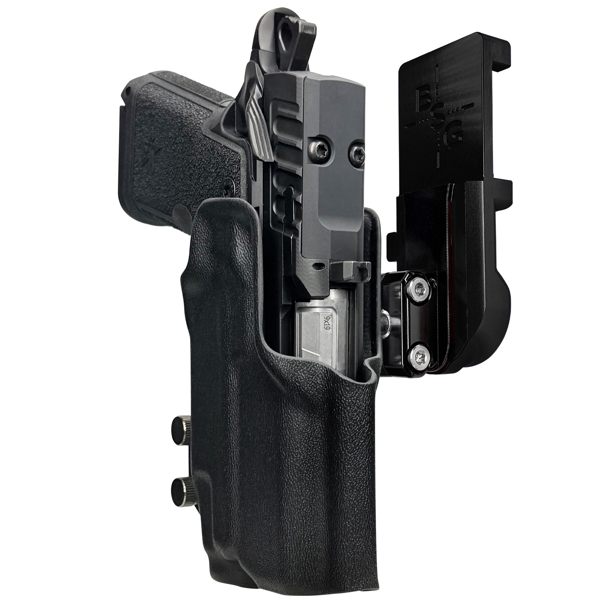 Staccato HD C3.6 TLR7X IPSC/USPA Quick Mount Ball Joint Holster with Black Belt Attachment, Black Holster Shell