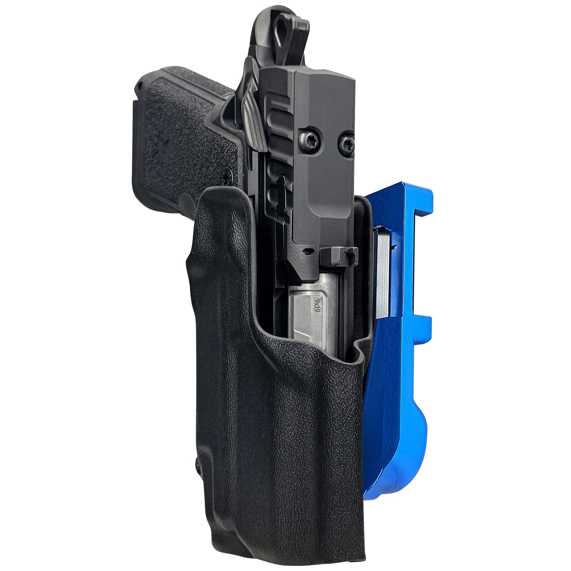 Staccato HD C3.6 TLR7X IDPA Quick Mount Holster with Blue Belt Attachment, Black Holster Shell