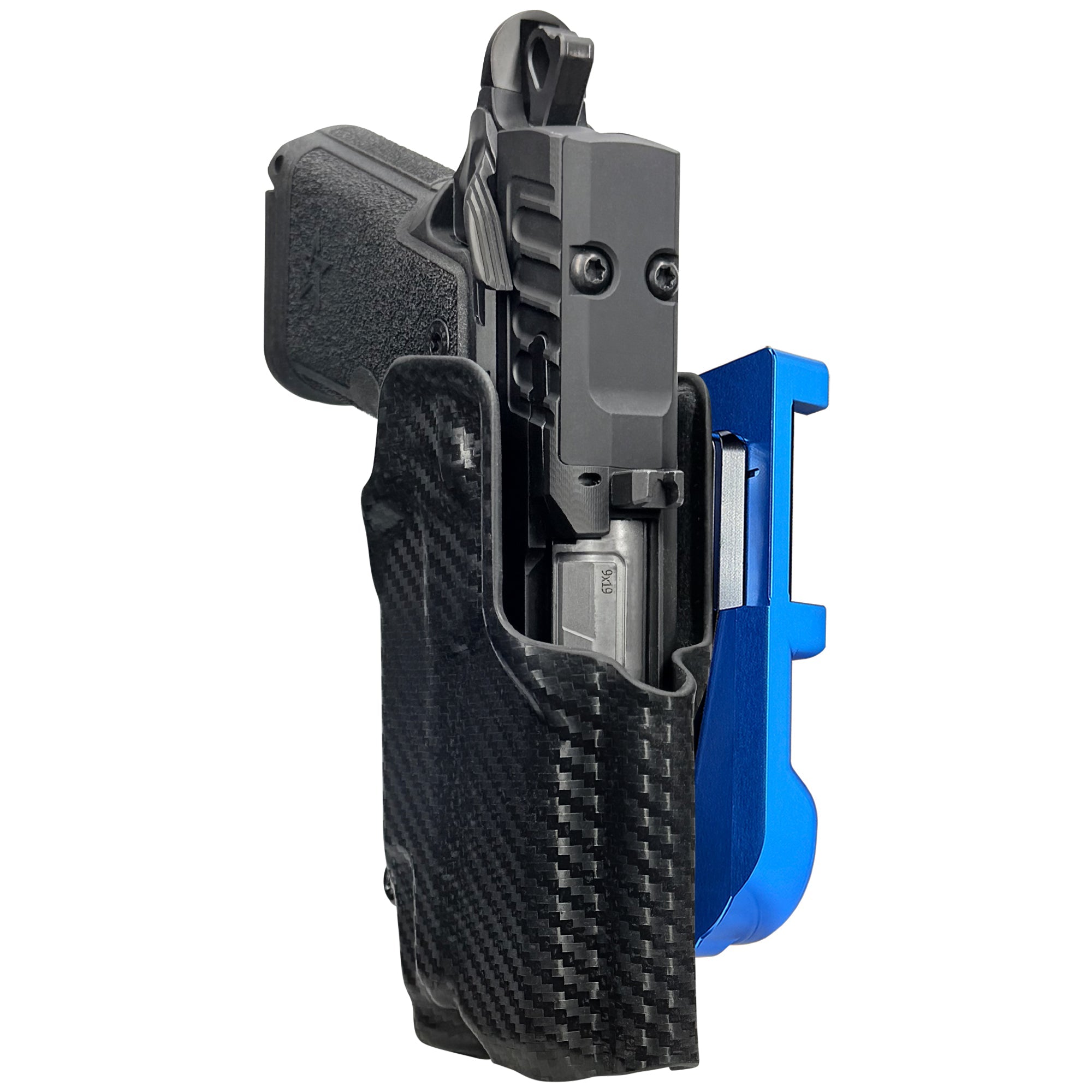 Staccato HD C3.6 TLR7X IDPA Quick Mount Holster with Blue Belt Attachment, Carbon Fiber Holster Shell
