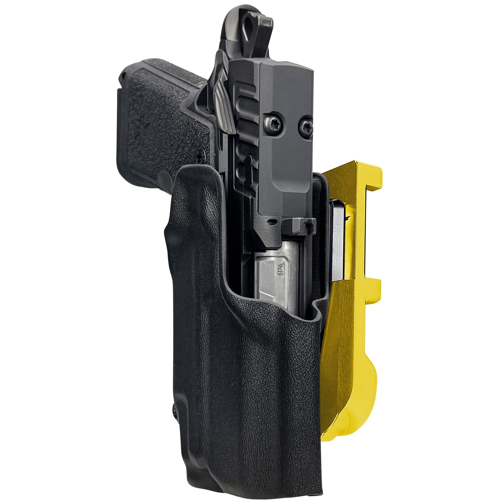 Staccato HD C3.6 TLR7X IDPA Quick Mount Holster with 24K Gold Belt Attachment, Black Holster Shell