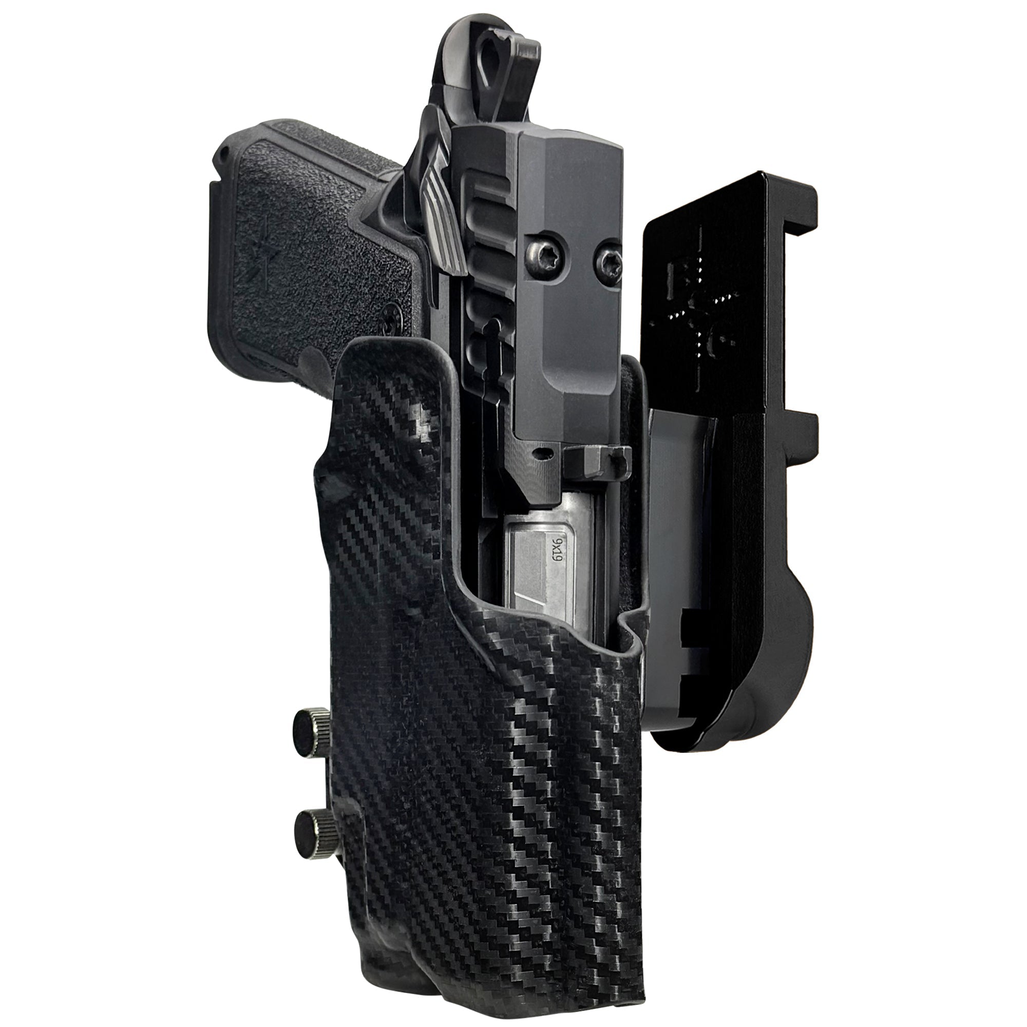 Staccato HD C3.6 TLR7X IPSC/USPA Quick Mount Holster with Black Belt Attachment, Carbon Fiber Holster Shell