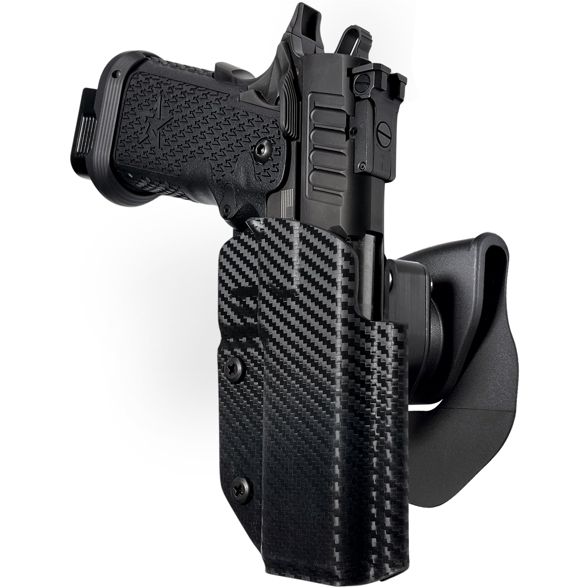 OWB Quick Release Paddle Holster in Carbon Fiber