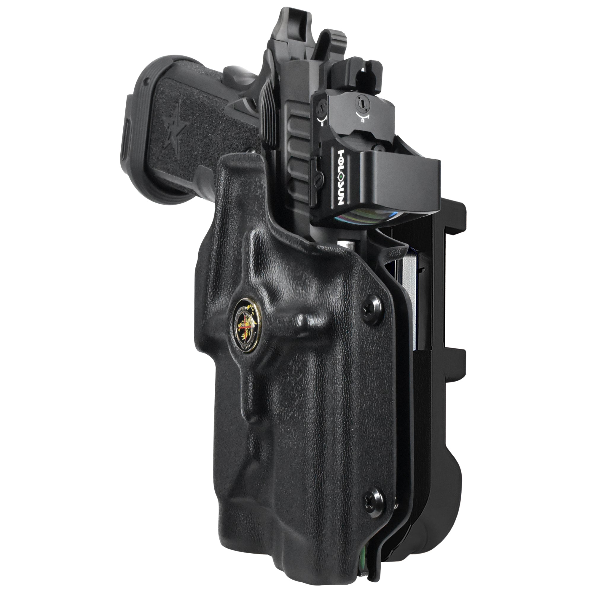 Staccato P - P.ID IDPA Quick Mount Holster with Black Belt Attachment, Black Holster Shell