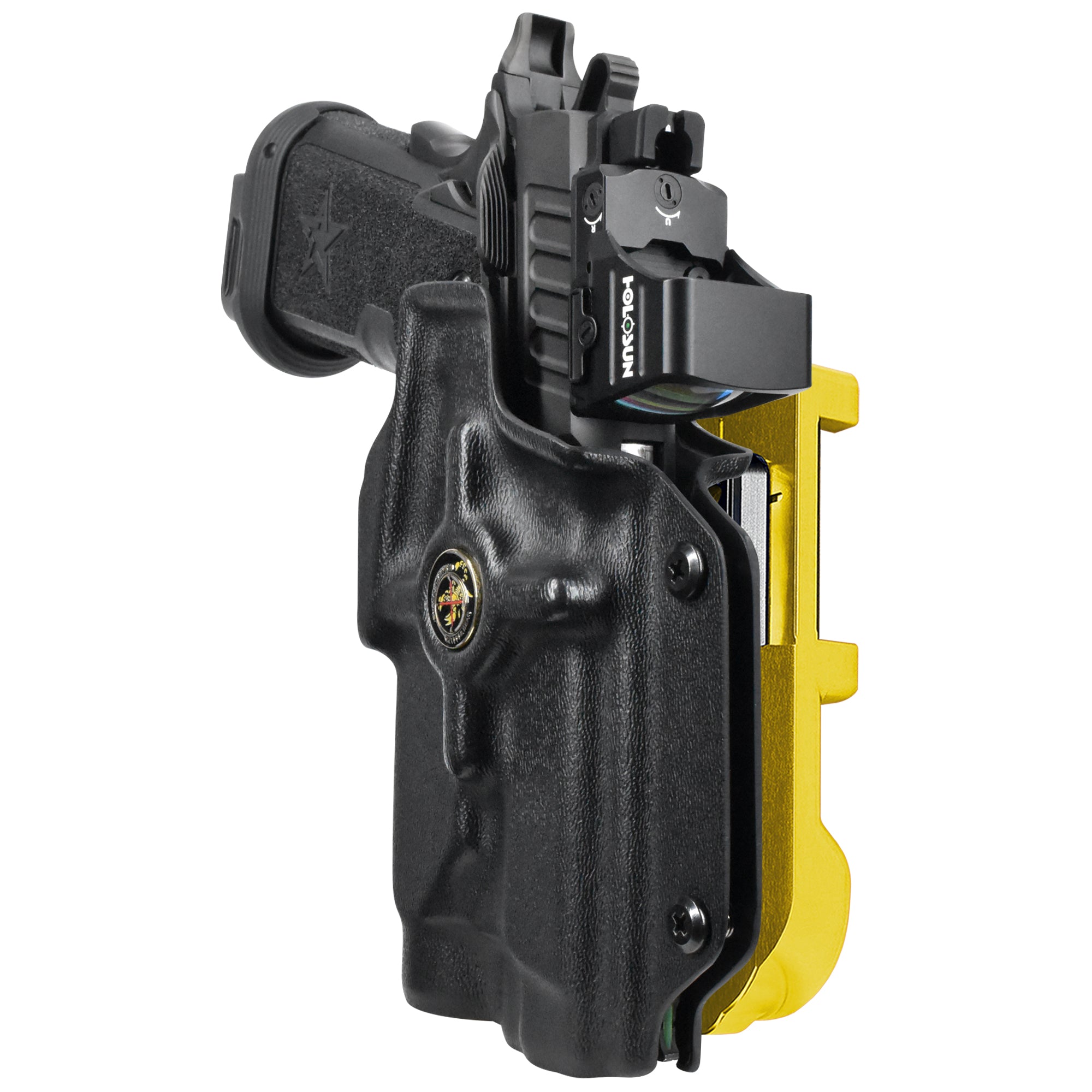 Staccato P - P.ID IDPA Quick Mount Holster with 24K Gold Belt Attachment, Black Holster Shell