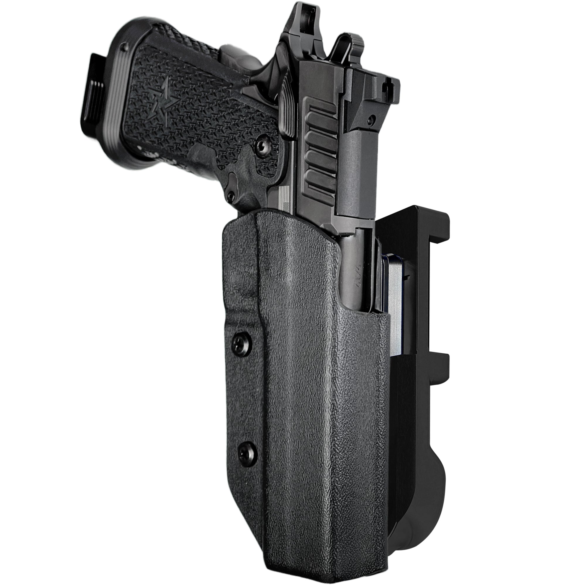 Staccato XC IDPA Quick Mount Holster with Black Belt Attachment, Black Holster Shell