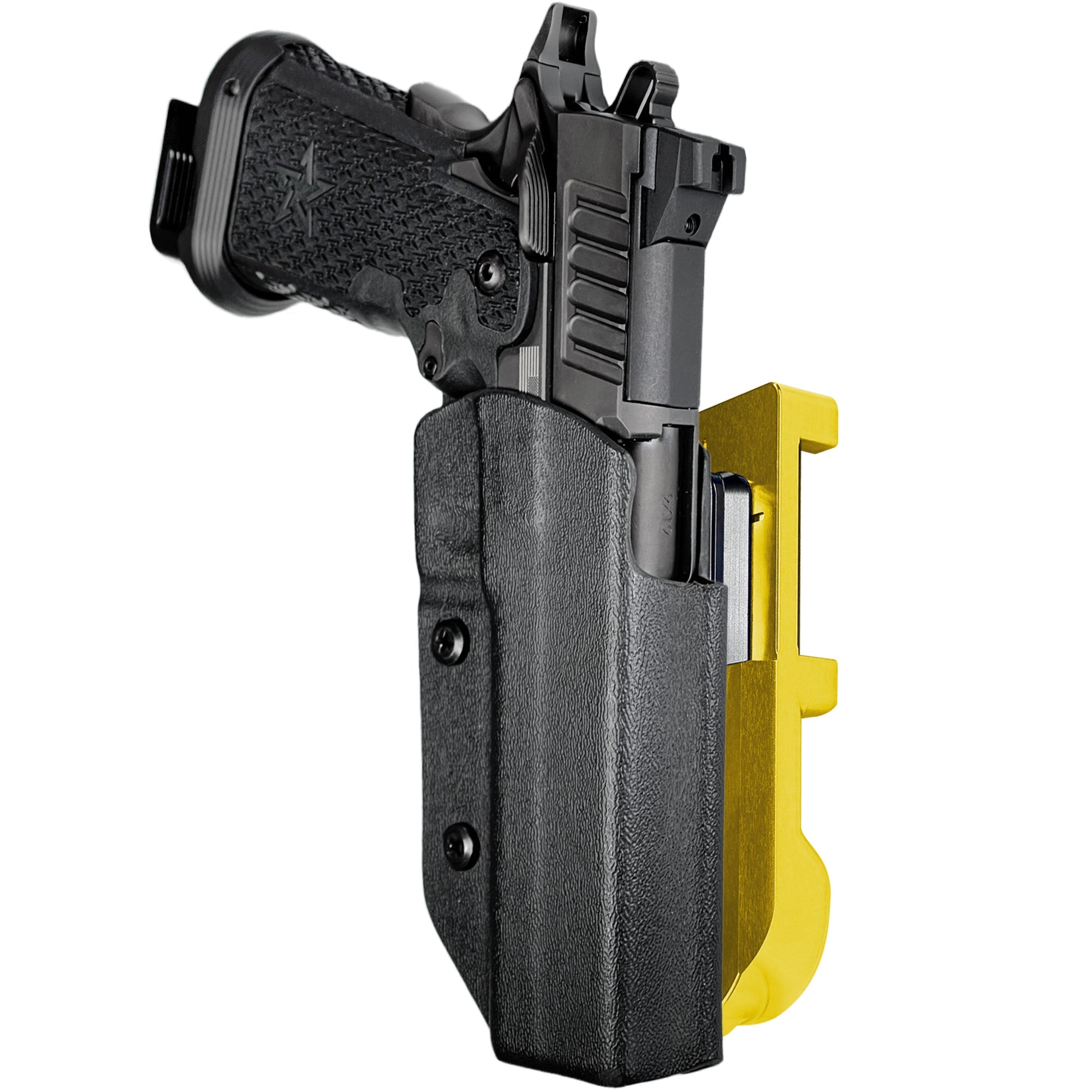 Staccato XC IDPA Quick Mount Holster with 24K Gold Belt Attachment, Black Holster Shell