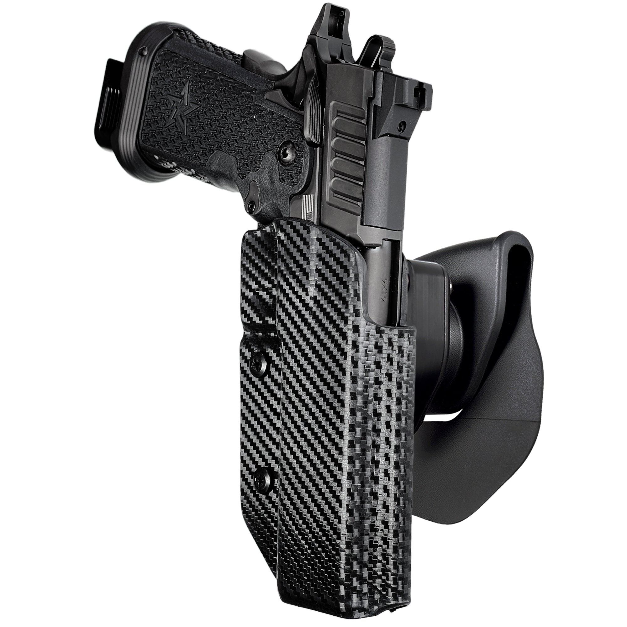 OWB Quick Release Paddle Holster in Carbon Fiber