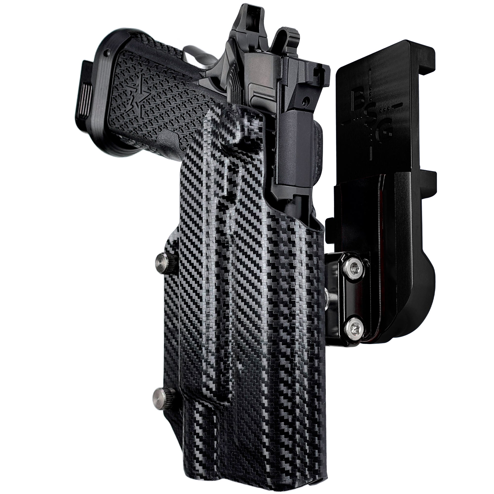 Staccato XC X300U-A IPSC/USPA Quick Mount Ball Joint Holster with Black Belt Attachment, Carbon Fiber Holster Shell