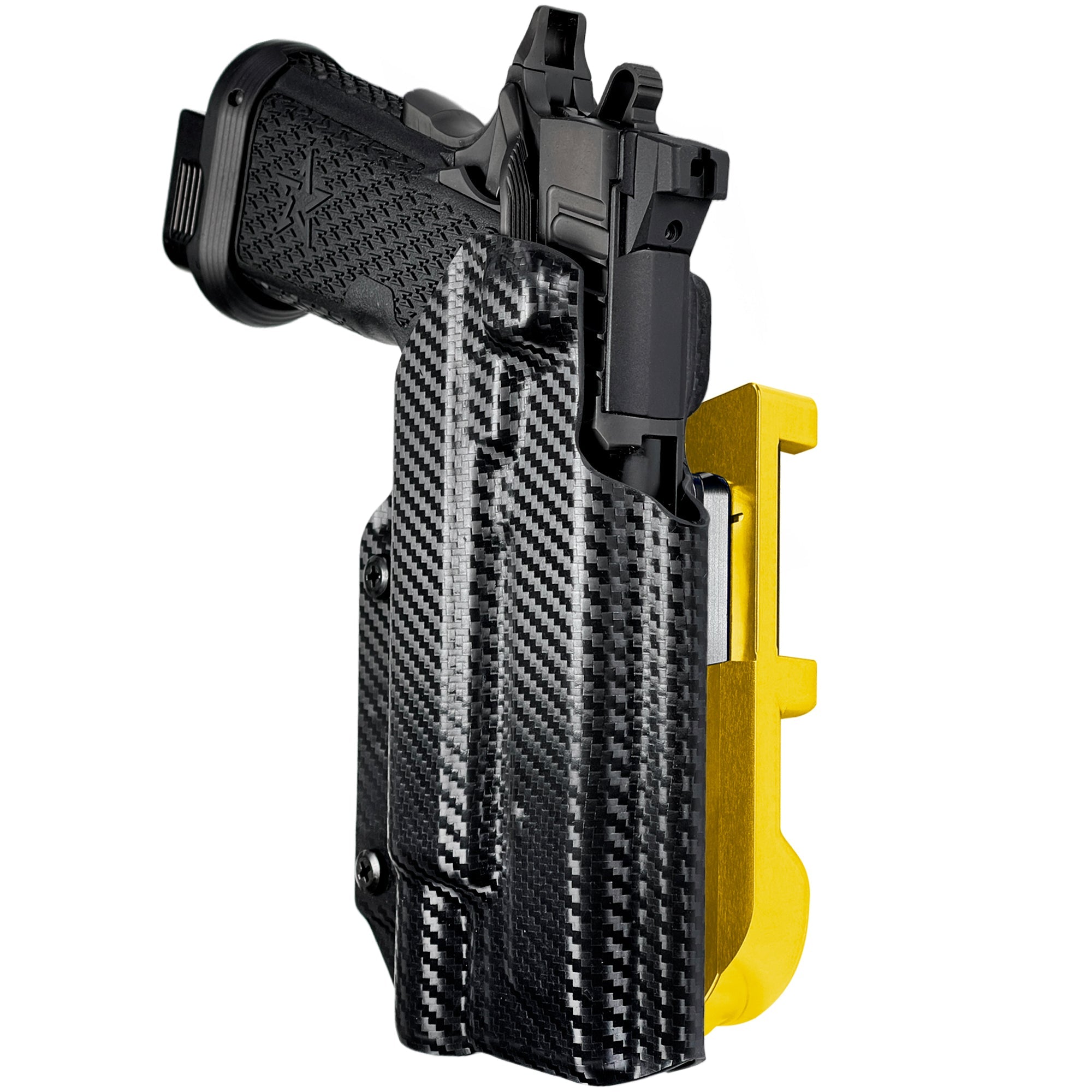 Staccato XC X300U-A IDPA Quick Mount Holster with 24K Gold Belt Attachment, Carbon Fiber Holster Shell