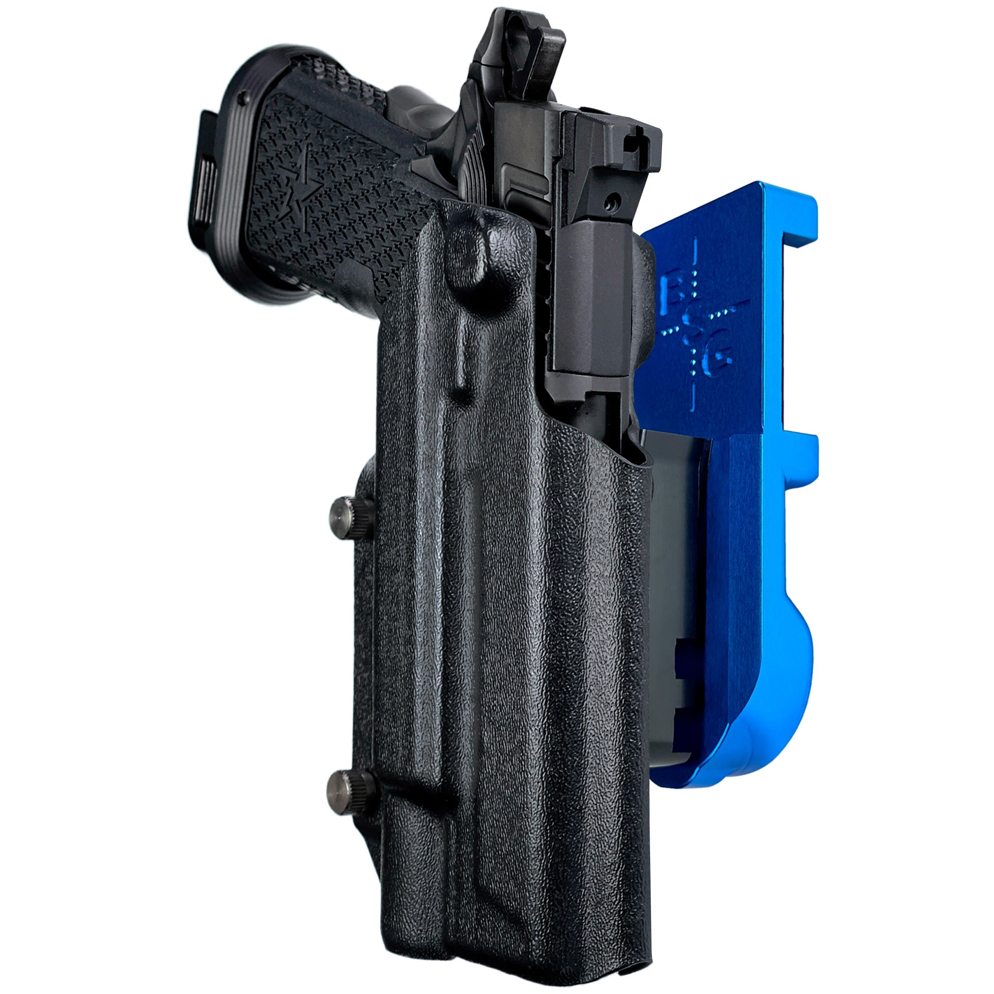 Staccato XC X300U-A IPSC/USPA Quick Mount Holster with 24K Gold Belt Attachment, Black Holster Shell
