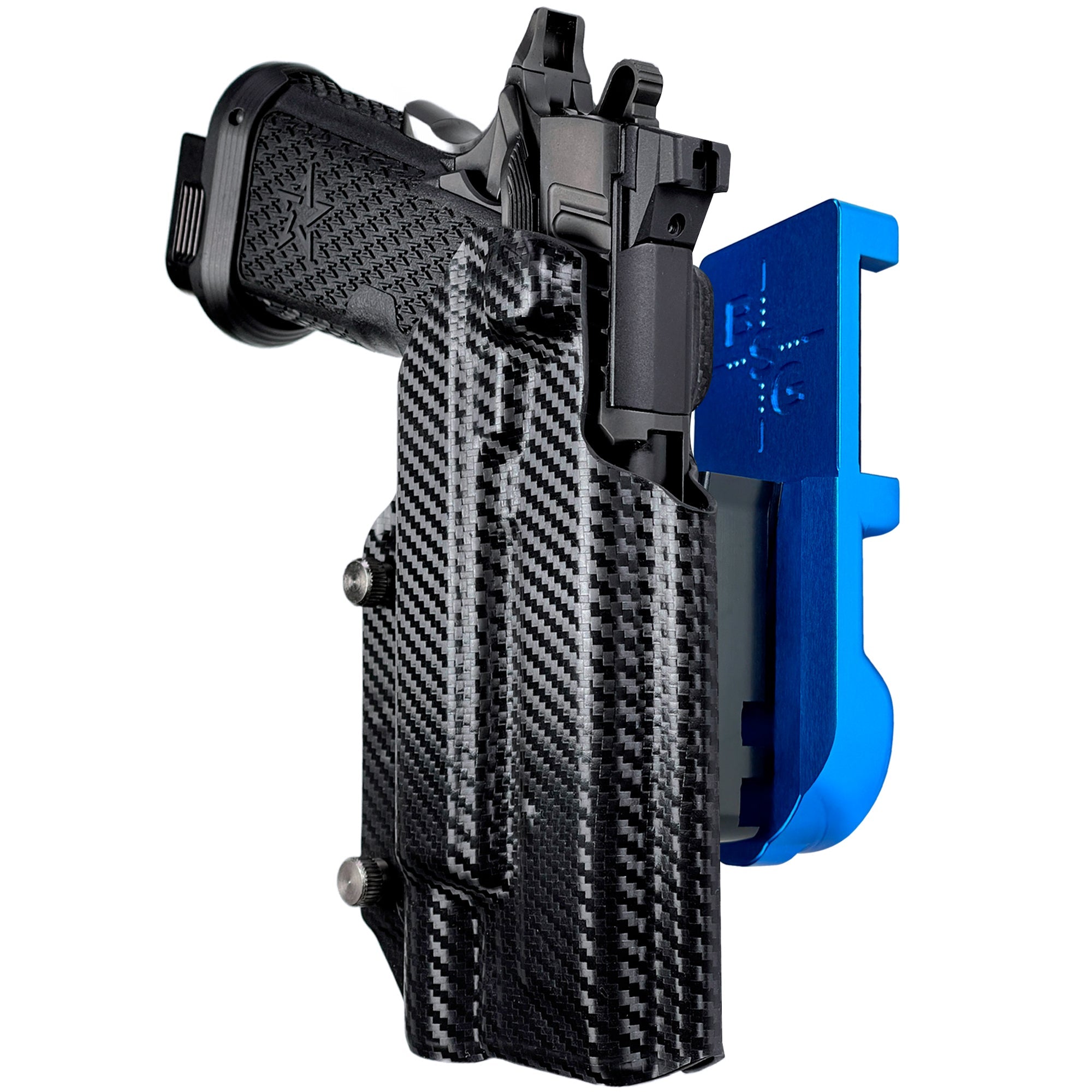 Staccato XC X300U-A IPSC/USPA Quick Mount Holster with 24K Gold Belt Attachment, Carbon Fiber Holster Shell