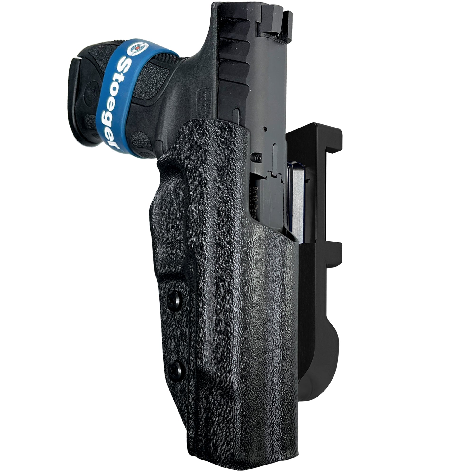 Stoeger STR-9 F IDPA Quick Mount Holster with Black Belt Attachment, Black Holster Shell