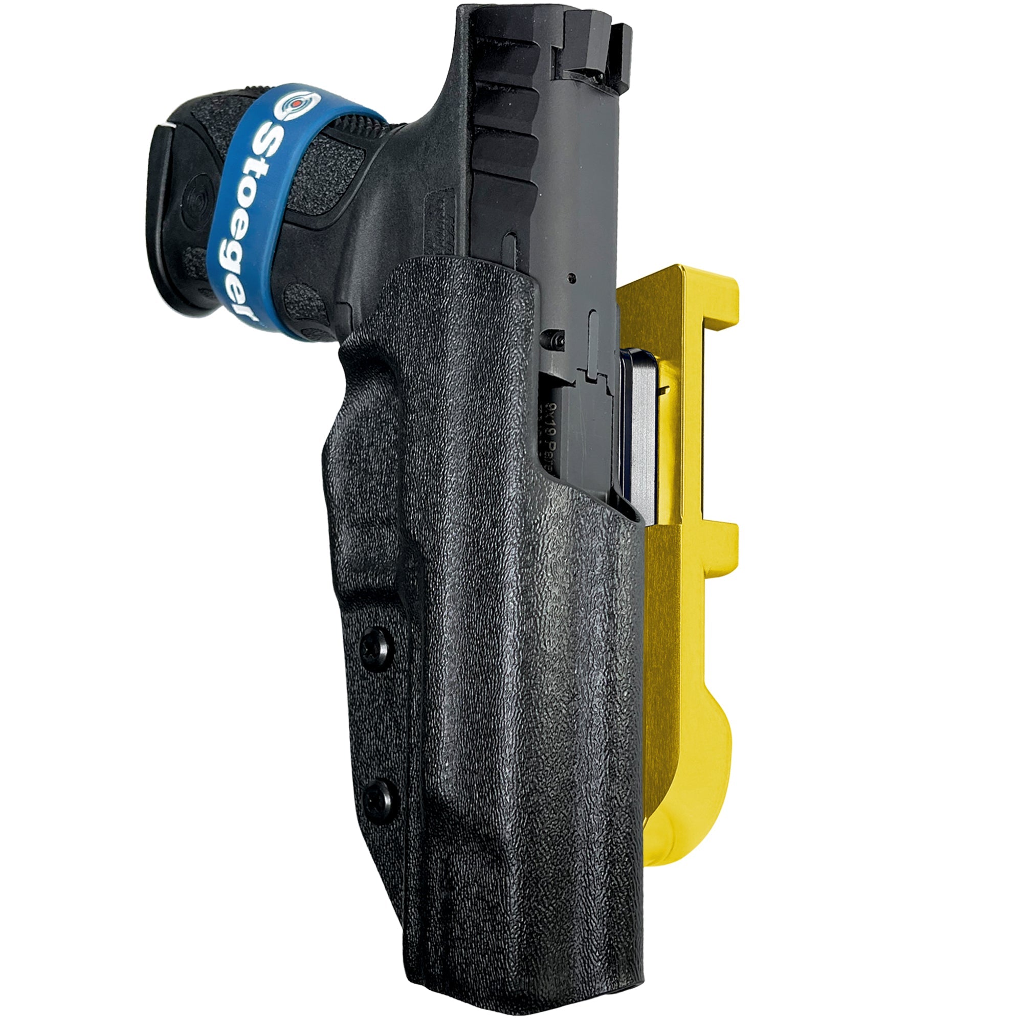 Stoeger STR-9 F IDPA Quick Mount Holster with 24K Gold Belt Attachment, Black Holster Shell