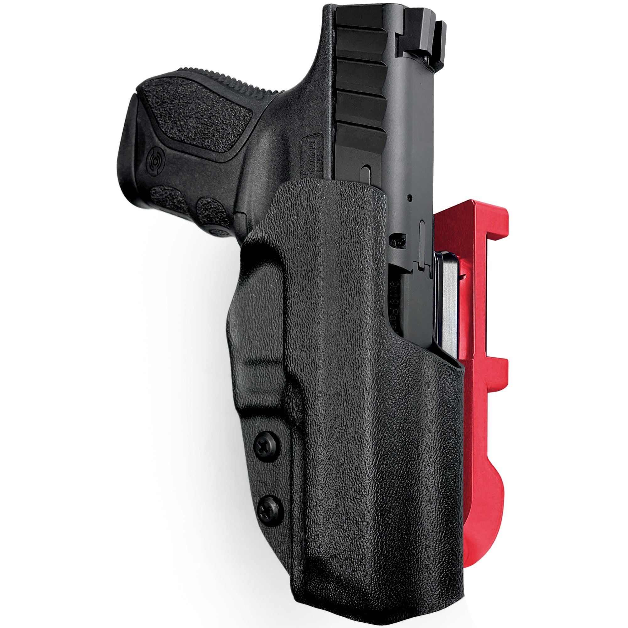 Stoeger STR-9 IDPA Quick Mount Holster with Red Belt Attachment, Black Holster Shell