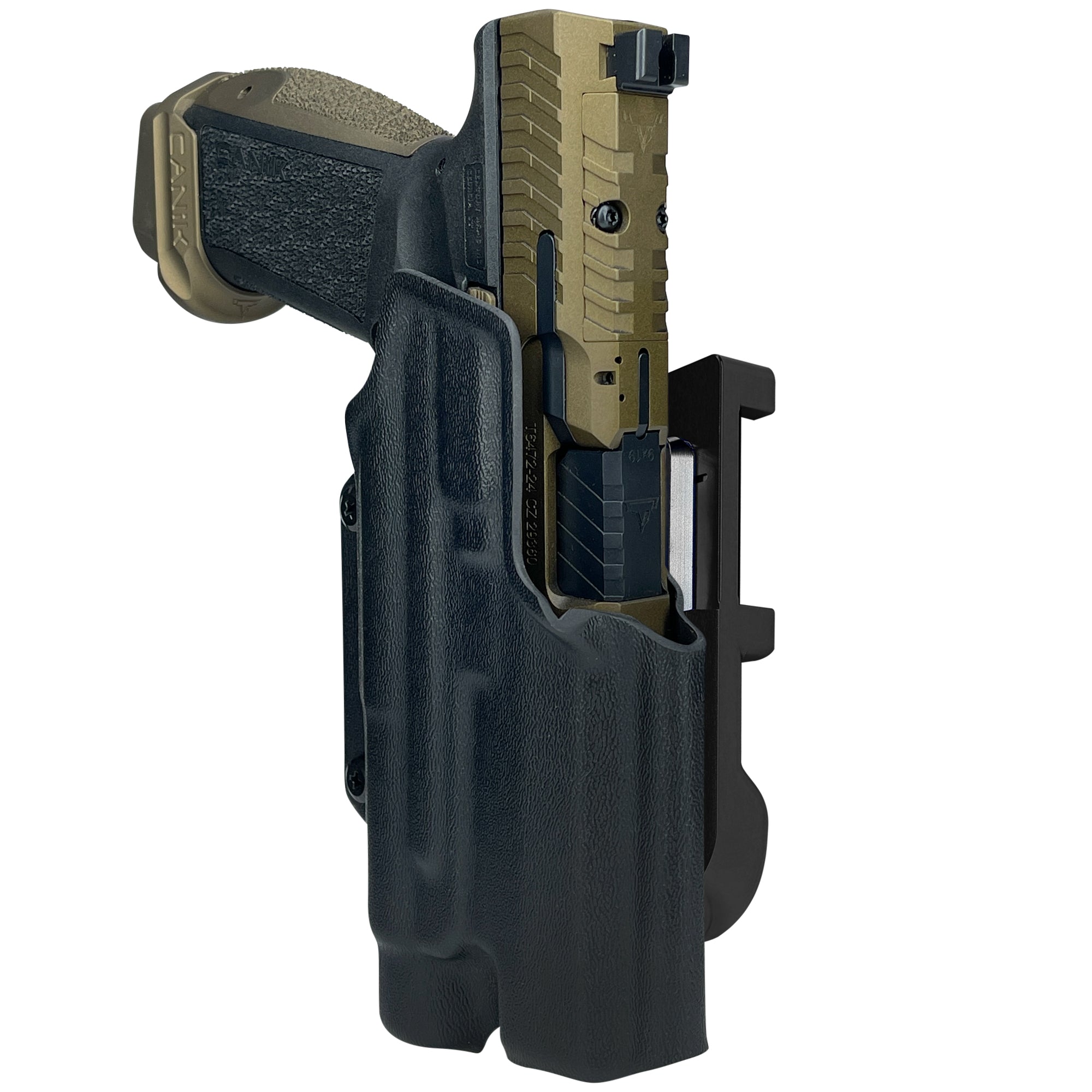 TTI Combat TLR1HL IDPA Quick Mount Holster with Black Belt Attachment, Black Holster Shell