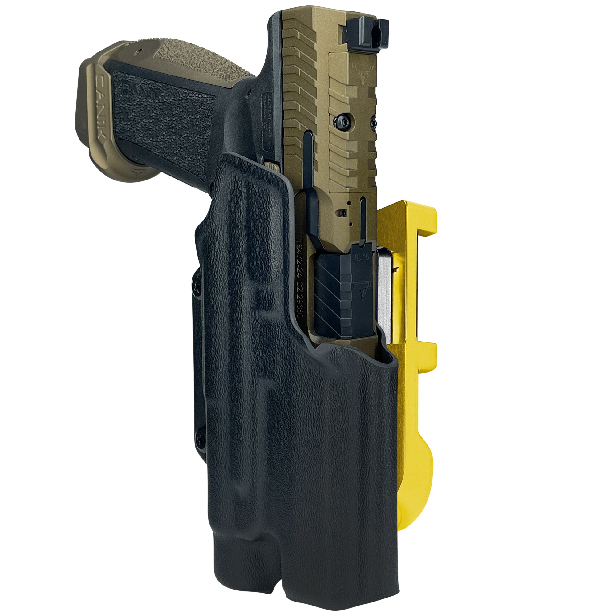 TTI Combat TLR1HL IDPA Quick Mount Holster with 24K Gold Belt Attachment, Black Holster Shell
