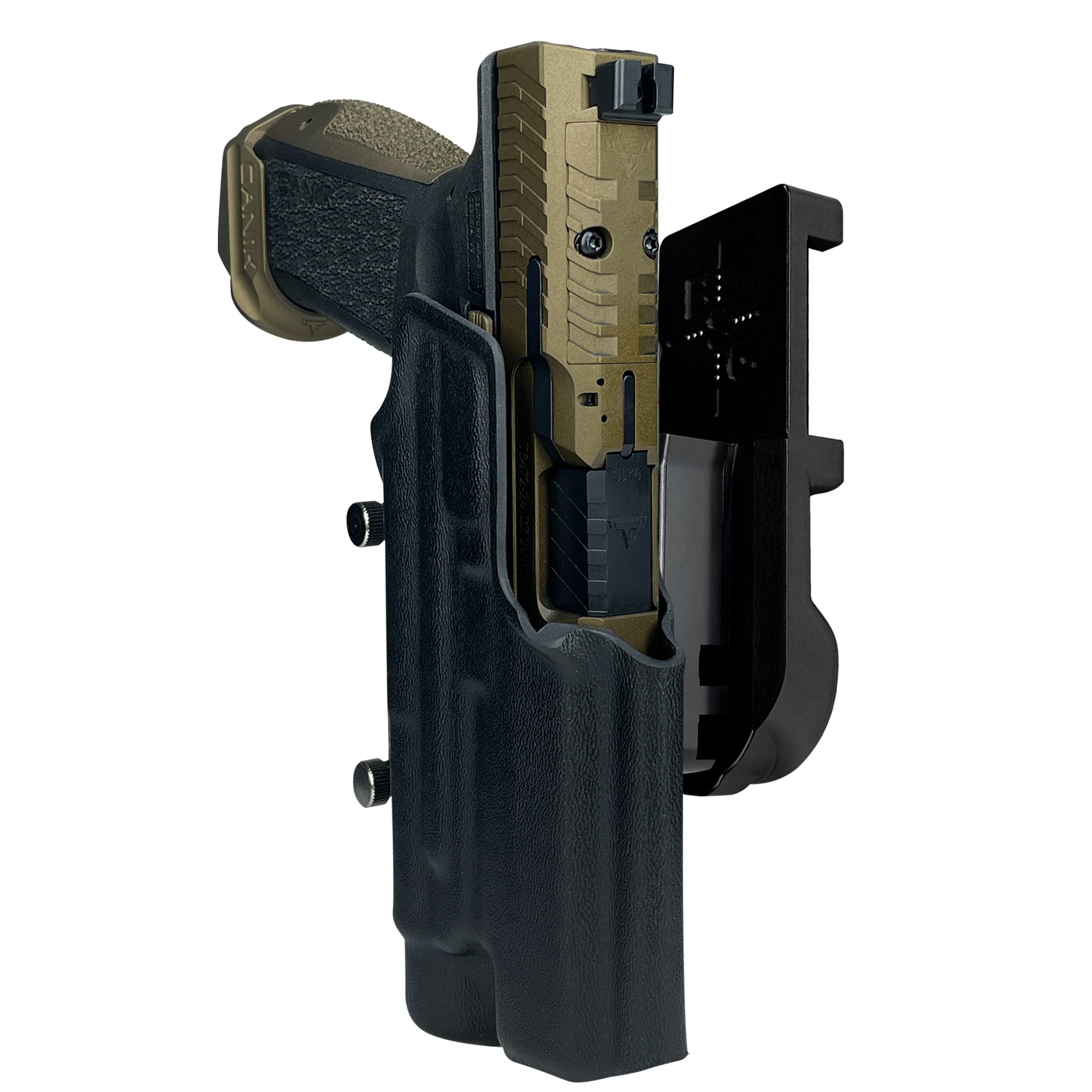 TTI Combat TLR1HL IPSC/USPA Quick Mount Holster with Black Belt Attachment, Black Holster Shell
