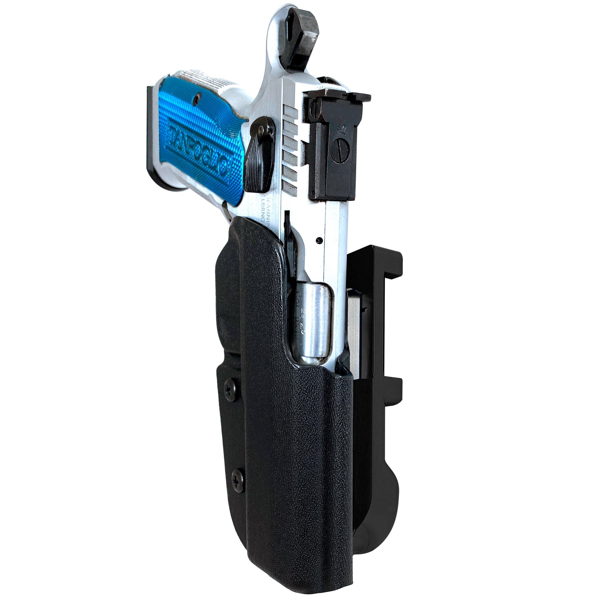Tanfoglio Stock 2 IDPA Quick Mount Holster with Black Belt Attachment, Black Holster Shell