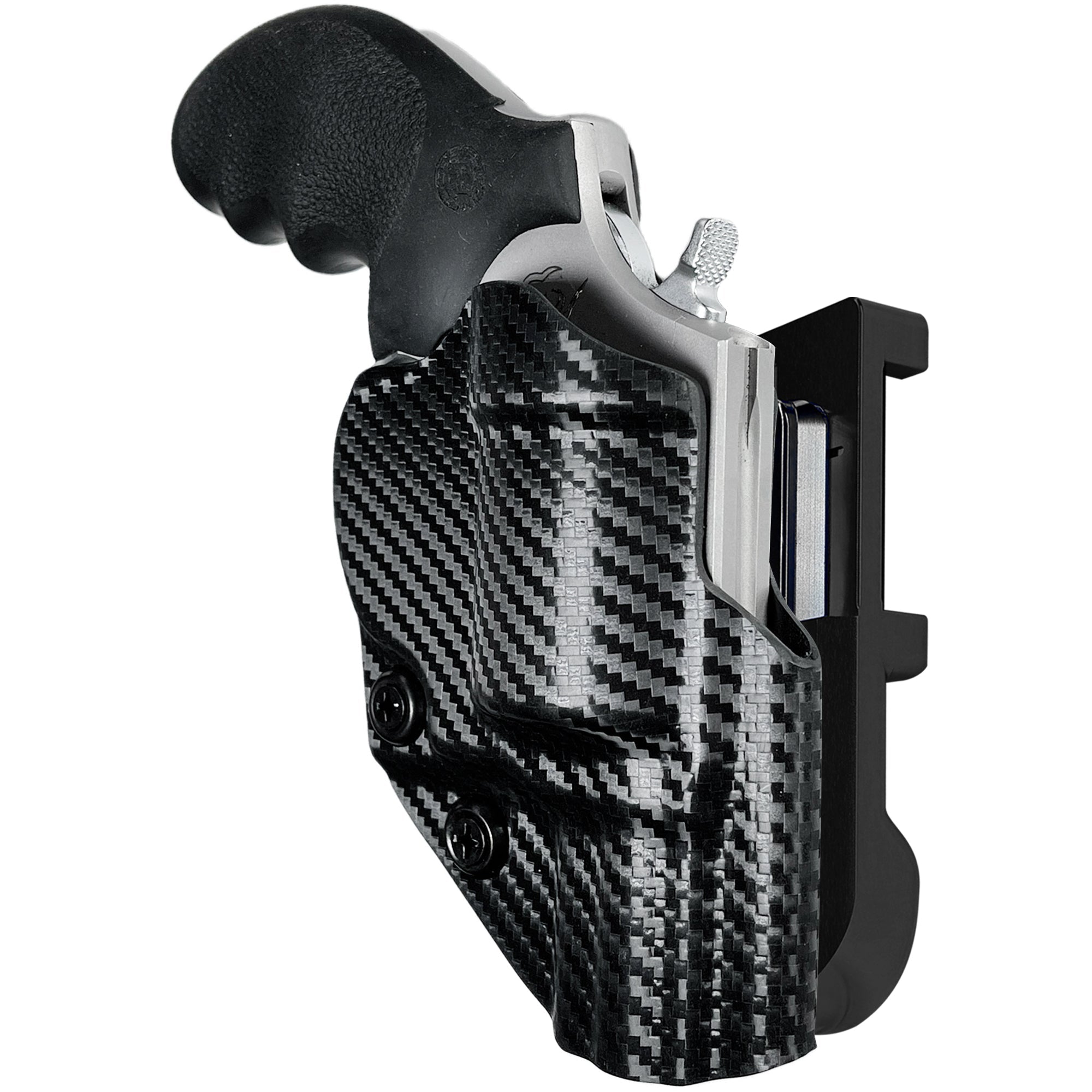 Taurus 856 2'' IDPA Quick Mount Holster with Black Belt Attachment, Carbon Fiber Holster Shell