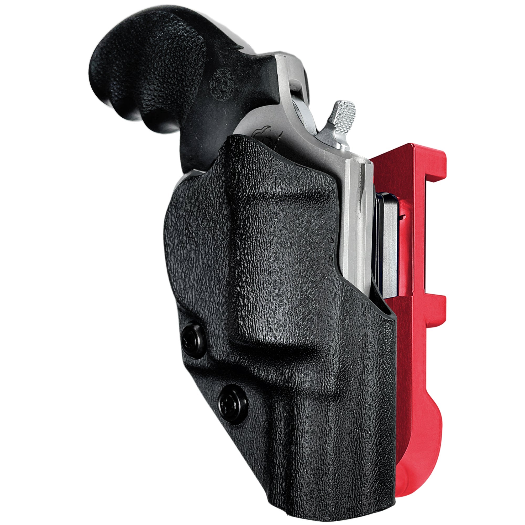 Taurus 856 2'' IDPA Quick Mount Holster with Red Belt Attachment, Black Holster Shell