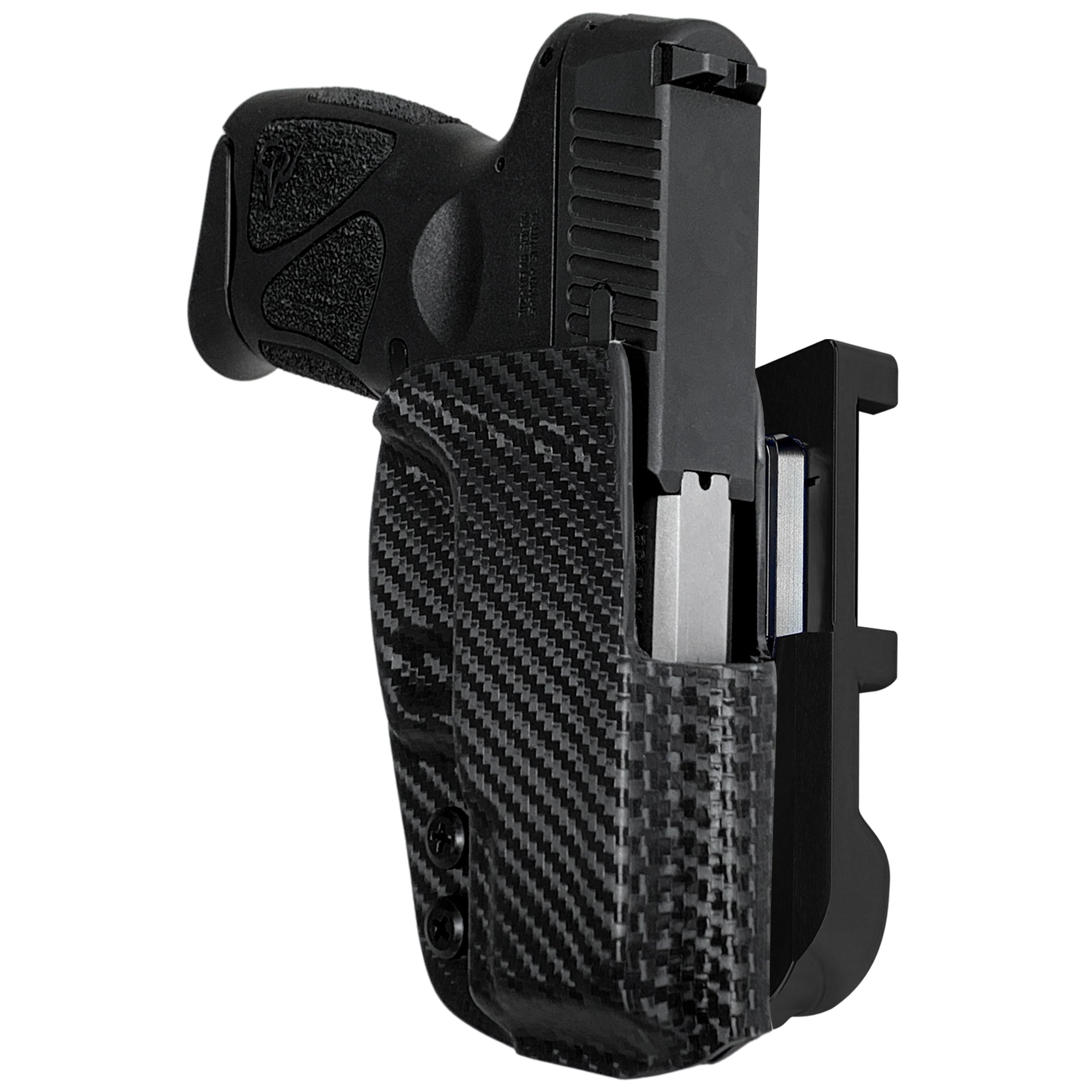 Taurus G2c IDPA Quick Mount Holster with Black Belt Attachment, Carbon Fiber Holster Shell