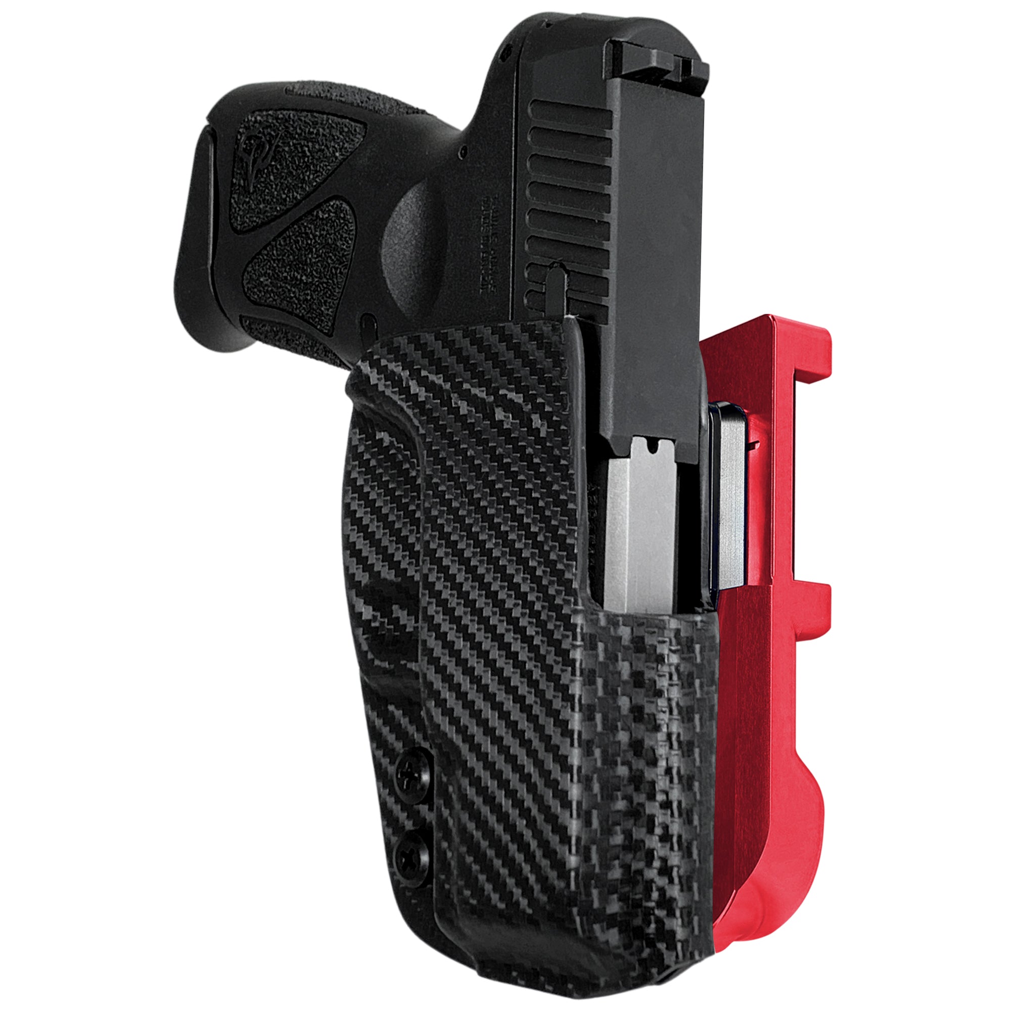 Taurus G2c IDPA Quick Mount Holster with Red Belt Attachment, Carbon Fiber Holster Shell