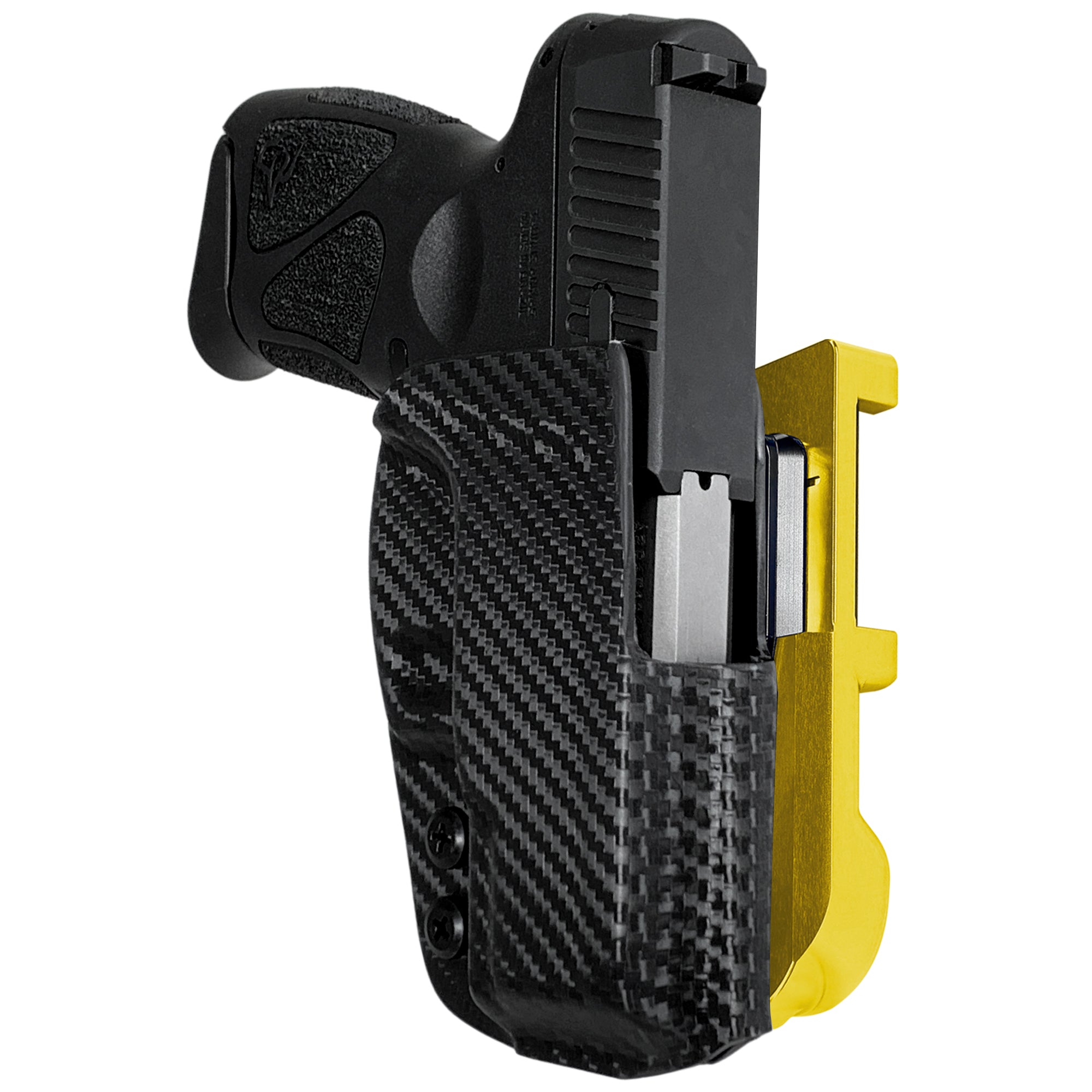 Taurus G3C IDPA Quick Mount Holster with 24K Gold Belt Attachment, Carbon Fiber Holster Shell