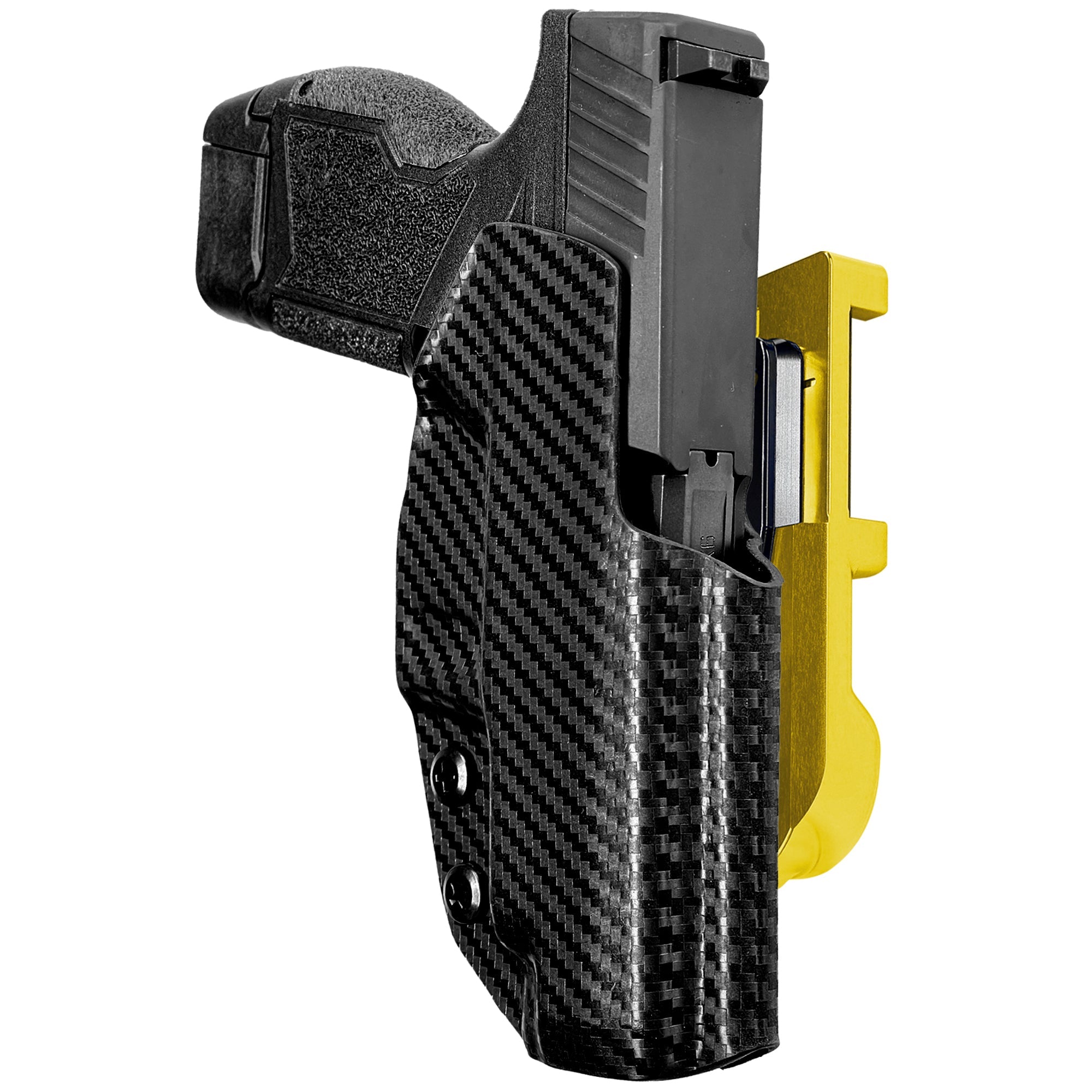 Taurus GX4XL IDPA Quick Mount Holster with 24K Gold Belt Attachment, Carbon Fiber Holster Shell