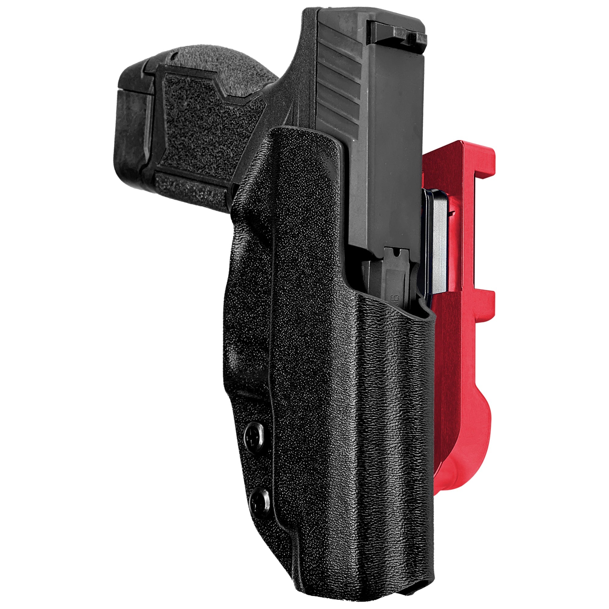 Taurus GX4XL IDPA Quick Mount Holster with Red Belt Attachment, Black Holster Shell