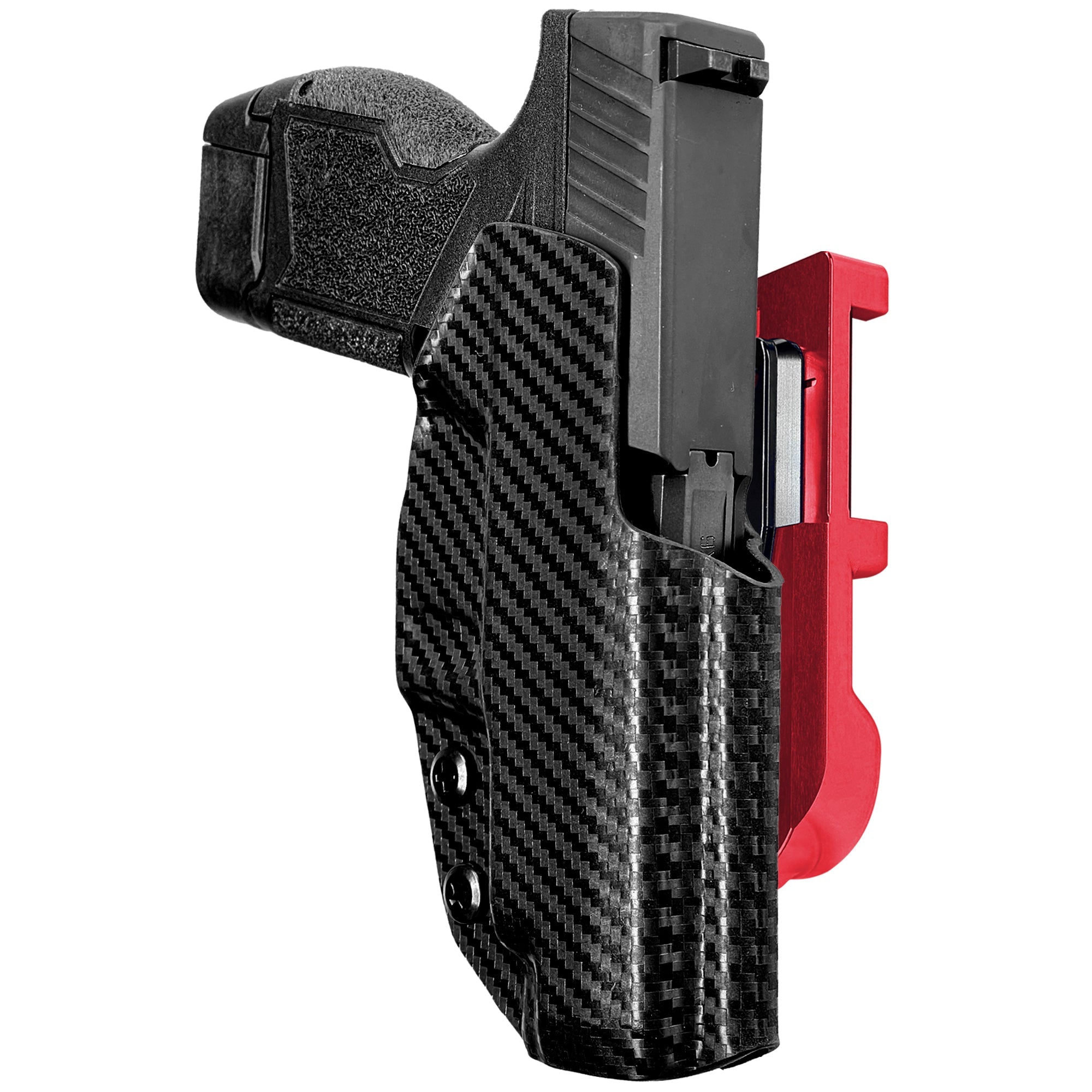 Taurus GX4XL IDPA Quick Mount Holster with Red Belt Attachment, Carbon Fiber Holster Shell