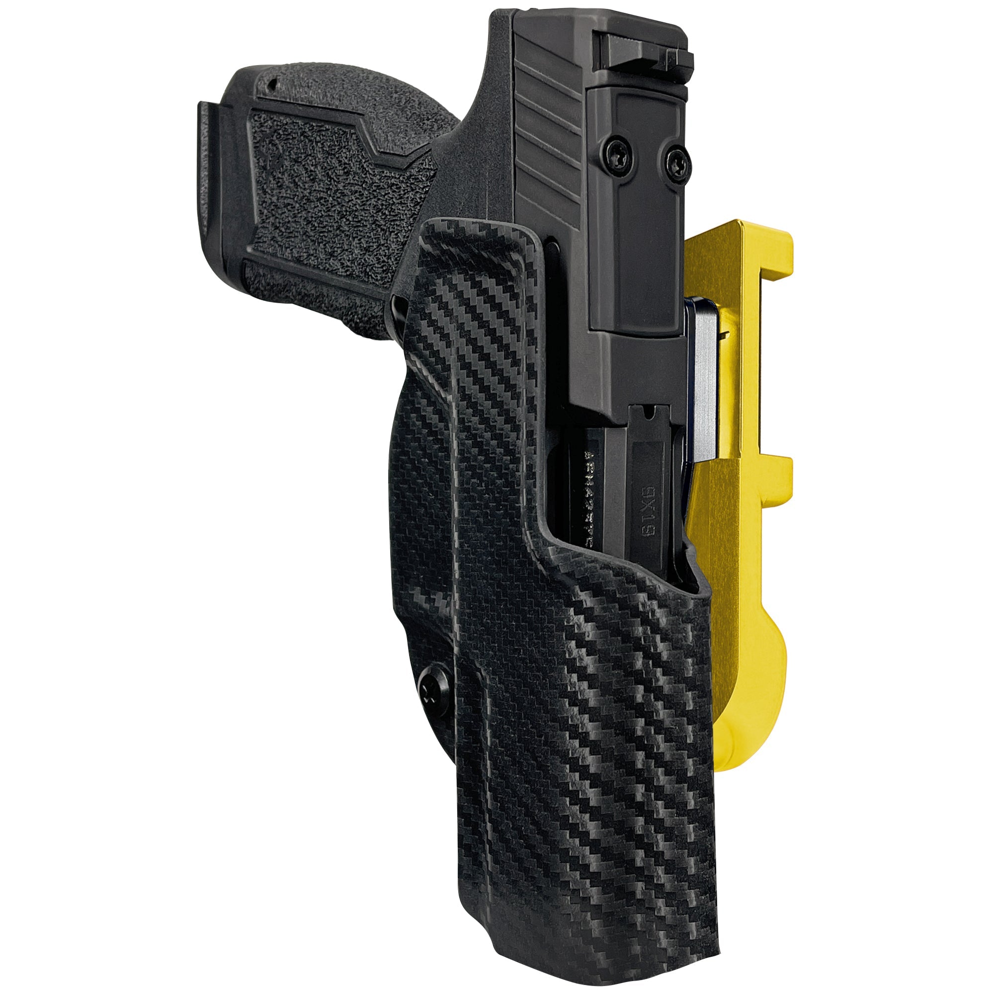 Taurus GX4 Carry TORO IDPA Quick Mount Holster with 24K Gold Belt Attachment, Carbon Fiber Holster Shell