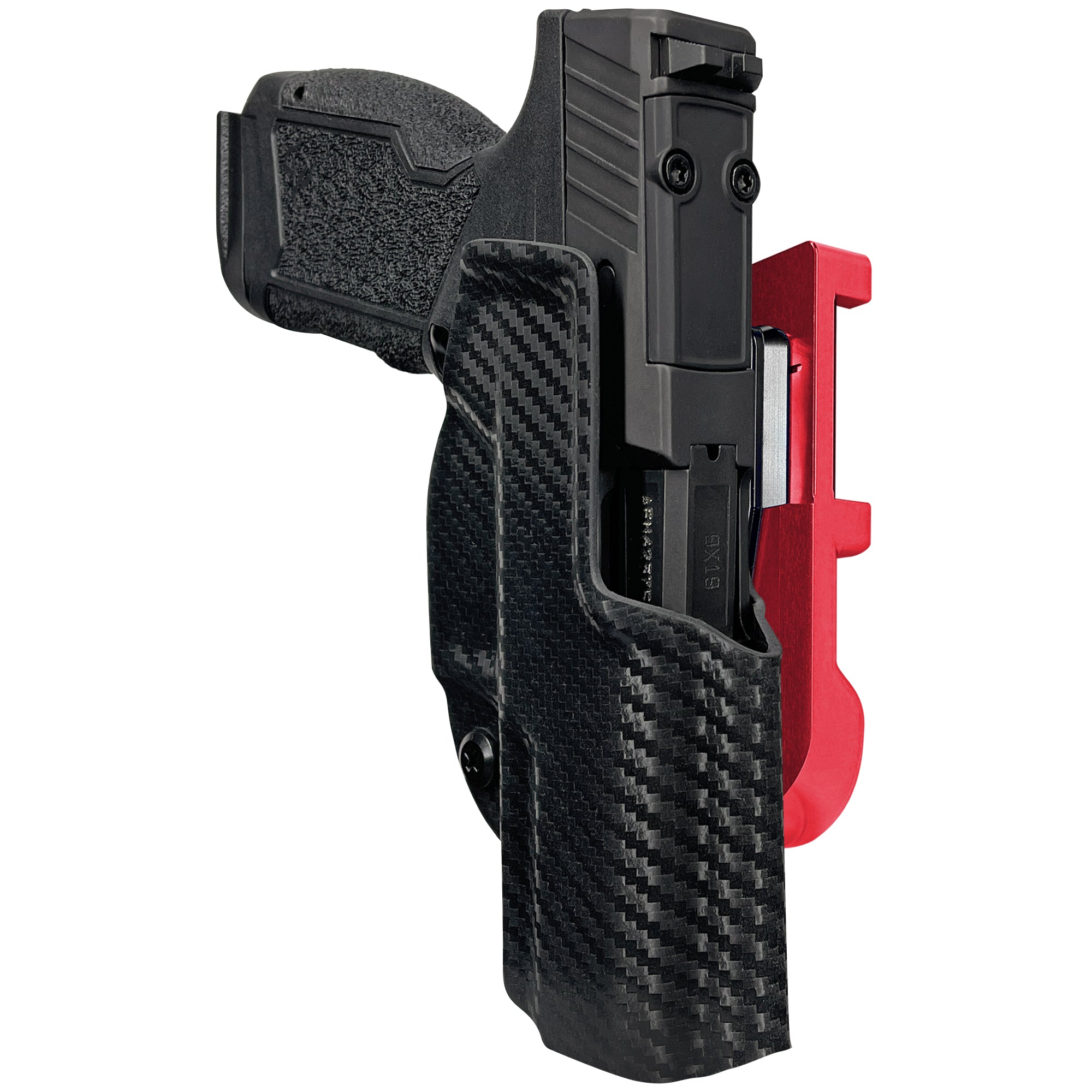Taurus GX4 Carry TORO IDPA Quick Mount Holster with Red Belt Attachment, Carbon Fiber Holster Shell