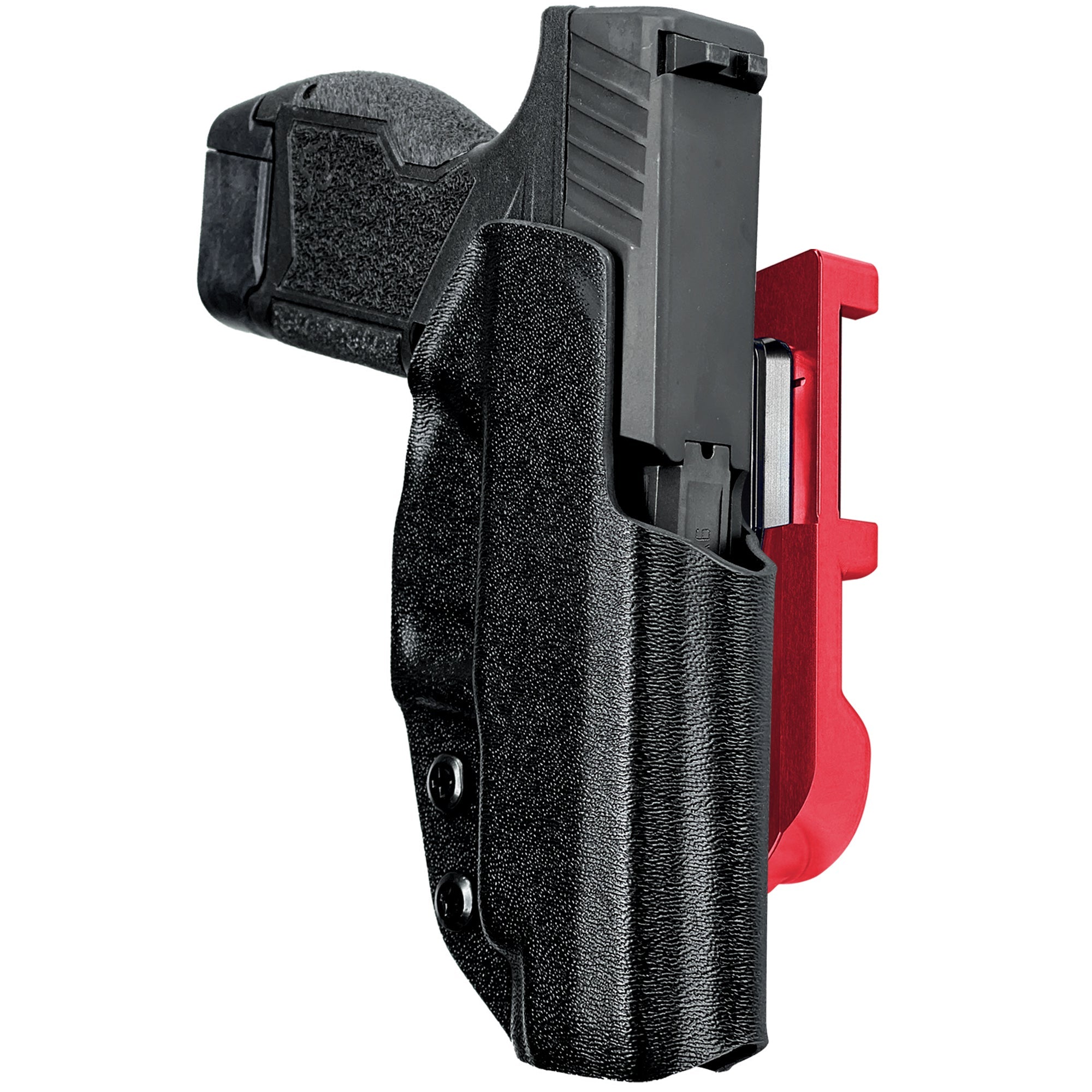 Taurus GX4 IDPA Quick Mount Holster with Red Belt Attachment, Black Holster Shell